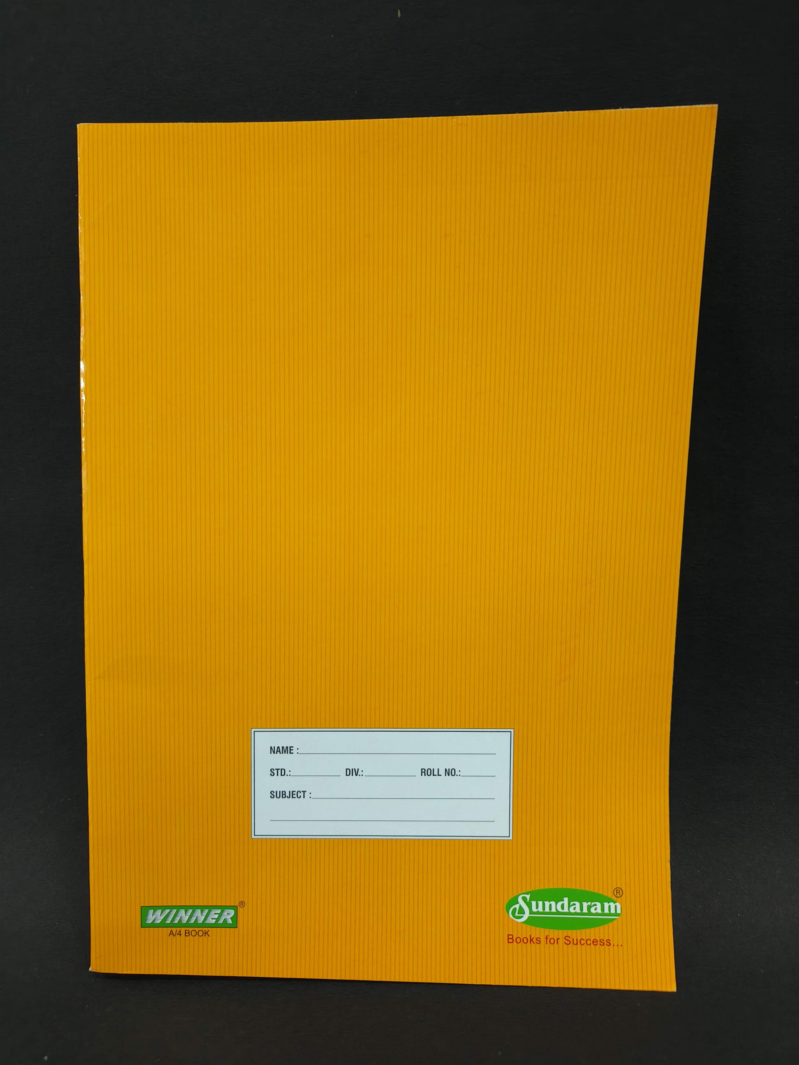 172 Pages A4 Sundaram Brown Long Book | A4 Brown Long Book | Soft Bound | 172 Pages | 21 x 29.7 cm | Single Line | Pack of 6