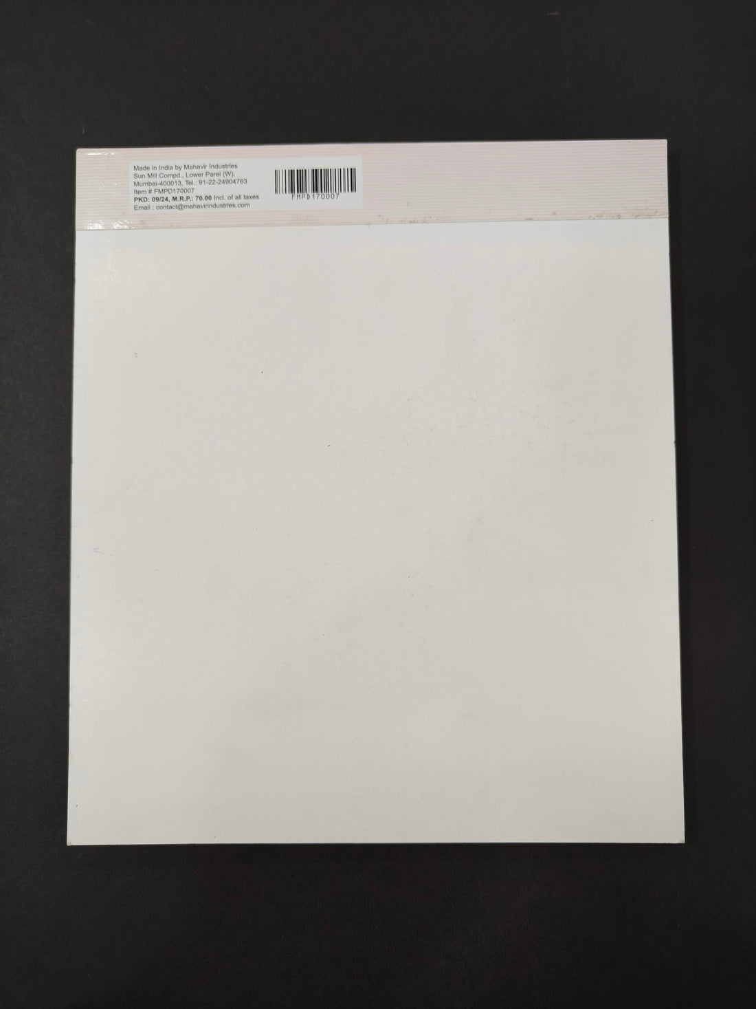 Mahavir Writing Pad 19x22 cm Ruled Paper | 50 Sheets Notepads | Micro Perforated Notebook with Strong Rorust Material Back Board for School, College, Office, Business  (Pack of 3)