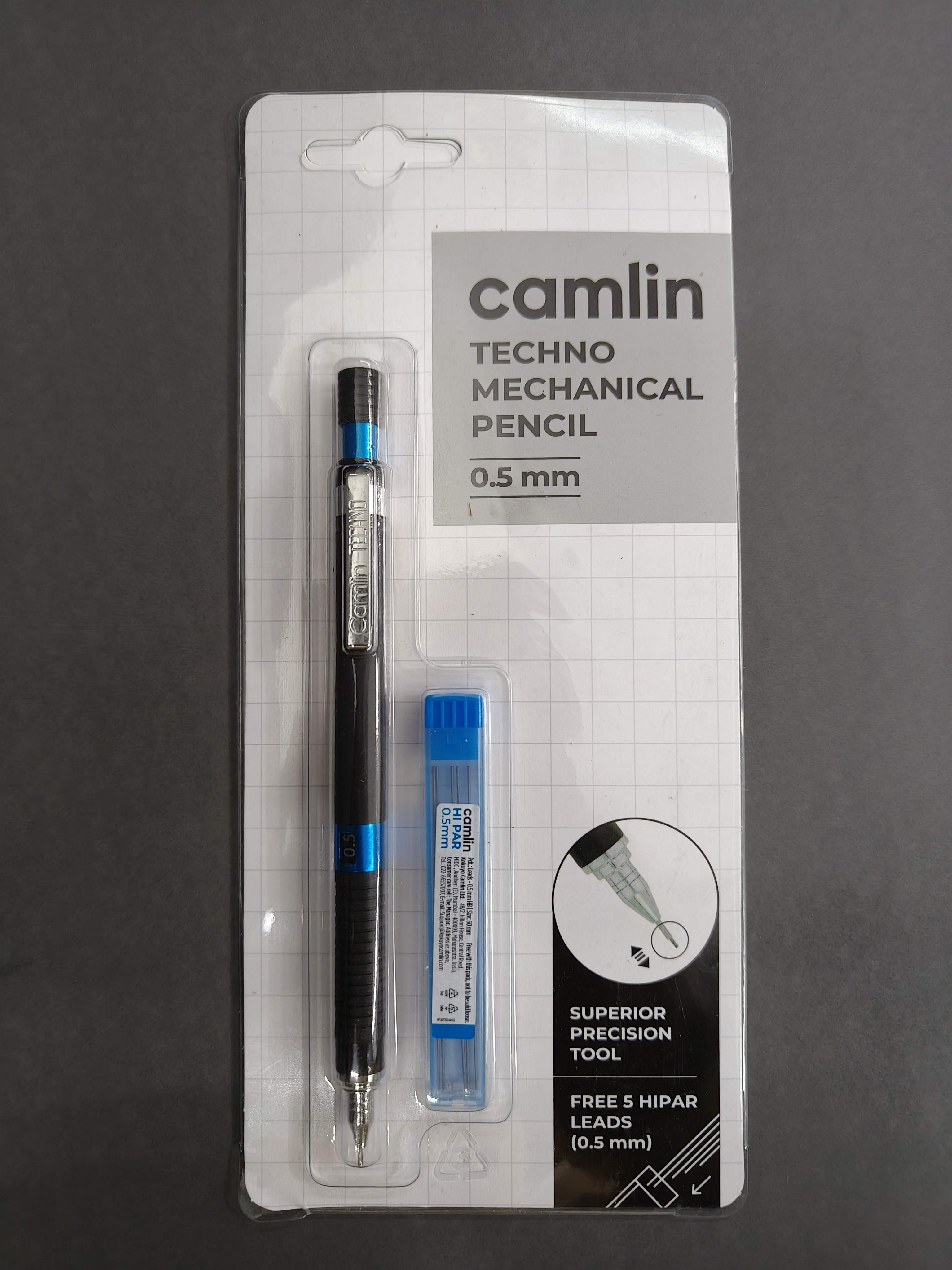 Camlin Kokuyo Techno Exam Mechanical Pencil 0.5 mm – Pack of 1 | Premium Exam Pencil with Dark 0.5mm Lead | Smooth Writing, Precise Grip | Ideal for Board Exams, Competitive Tests, School, Office