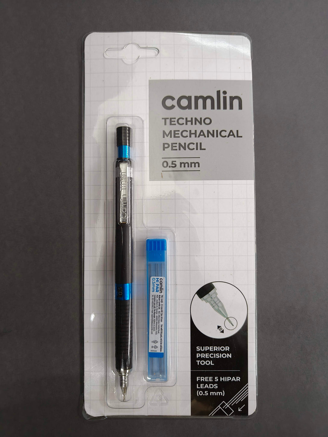 Camlin Kokuyo Techno Exam Mechanical Pencil 0.5 mm – Pack of 1 | Premium Exam Pencil with Dark 0.5mm Lead | Smooth Writing, Precise Grip | Ideal for Board Exams, Competitive Tests, School, Office