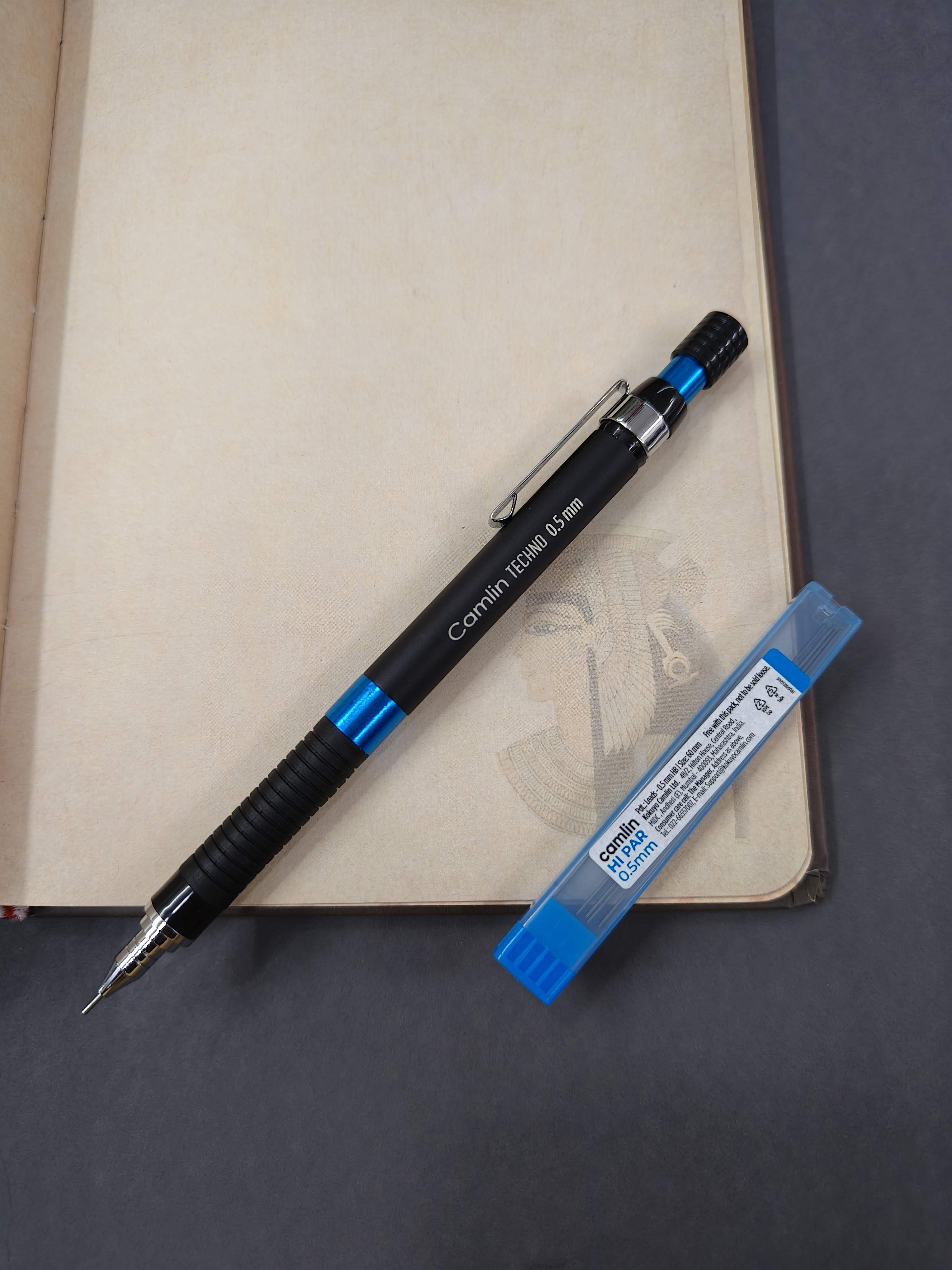 Camlin Kokuyo Techno Exam Mechanical Pencil 0.5 mm – Pack of 1 | Premium Exam Pencil with Dark 0.5mm Lead | Smooth Writing, Precise Grip | Ideal for Board Exams, Competitive Tests, School, Office