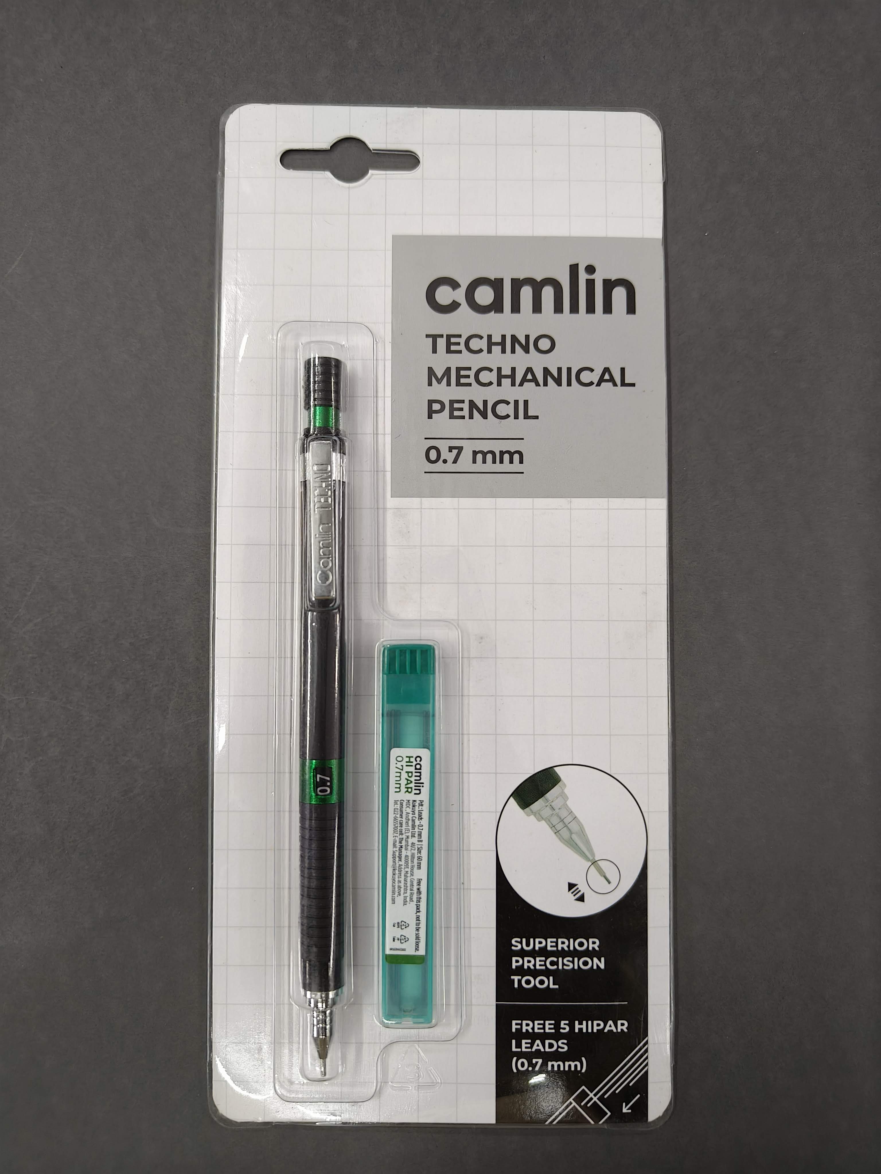 Camlin Kokuyo Techno Exam Mechanical Pencil 0.7 mm – Pack of 1 | Premium Exam Pencil with Dark 0.7mm Lead | Smooth Writing, Precise Grip | Ideal for Board Exams, Competitive Tests, School, Office