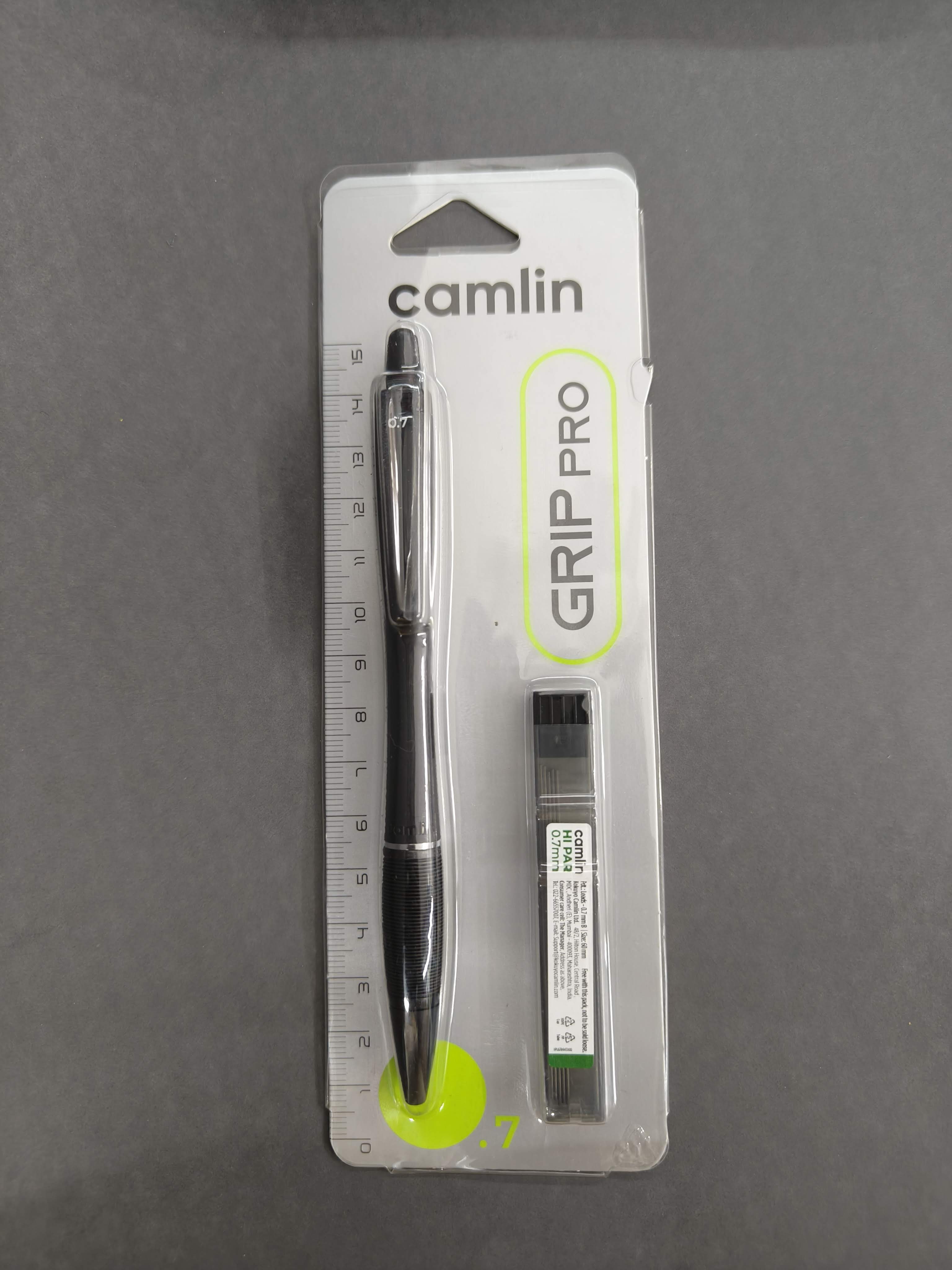 Camlin Grip Pro 0.7mm Mechanical Pencil | 2B Extra Strong & Dark Lead FREE | Comfortable Grip For Long & Smooth Writing | Ideal For Writing, Drawing, Sketching, Shading & Drafting