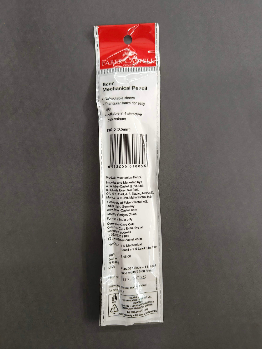 Faber Castell Econ 0.5mm Mechanical Pencil with 5 Lead Tube