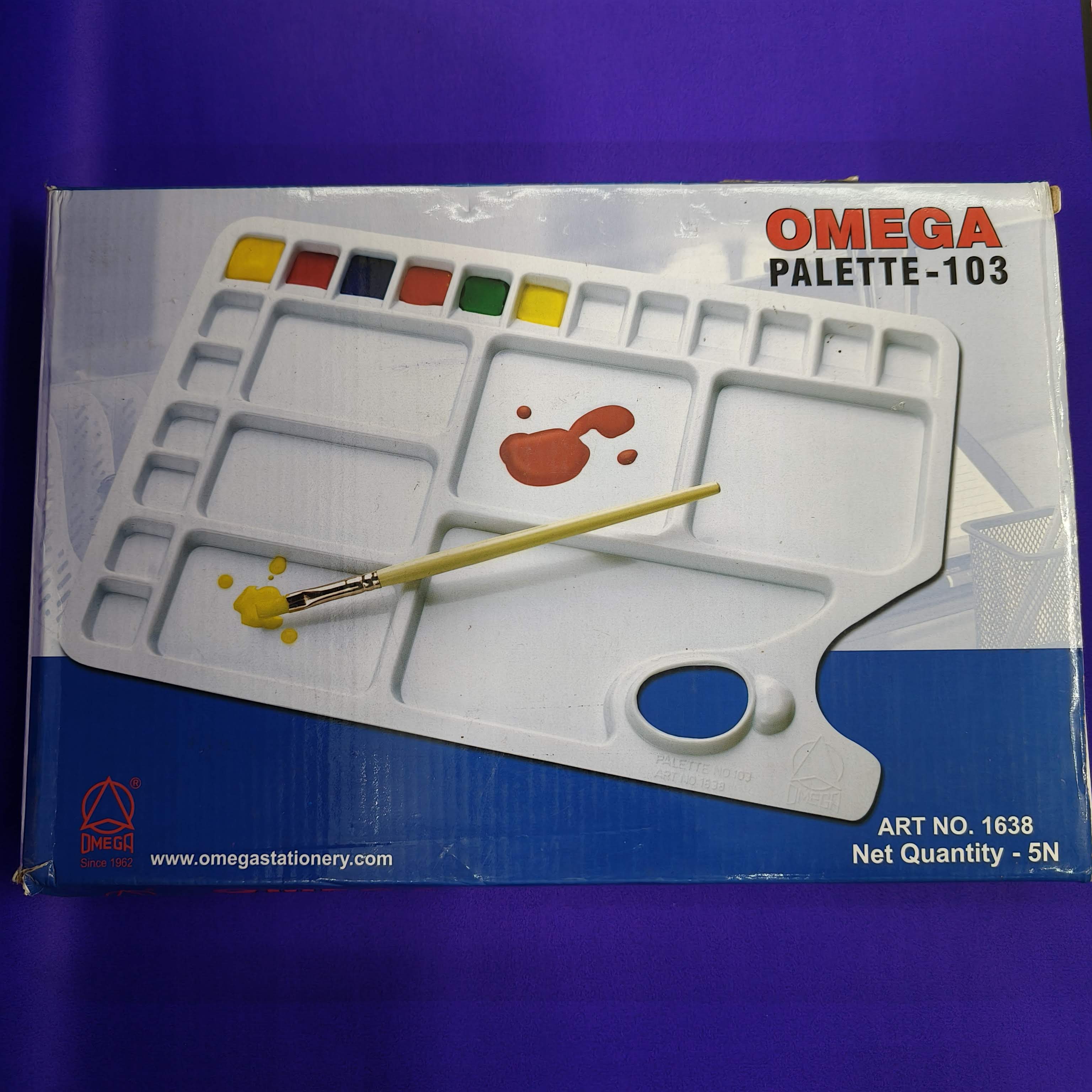Rectangular Shape Painting Palette, Color Mixing Pallete, Watercolor Plate, Pallet for Acrylic Paint & Colouring with 24 Compartments for Artist, Kids (Pack of 1)