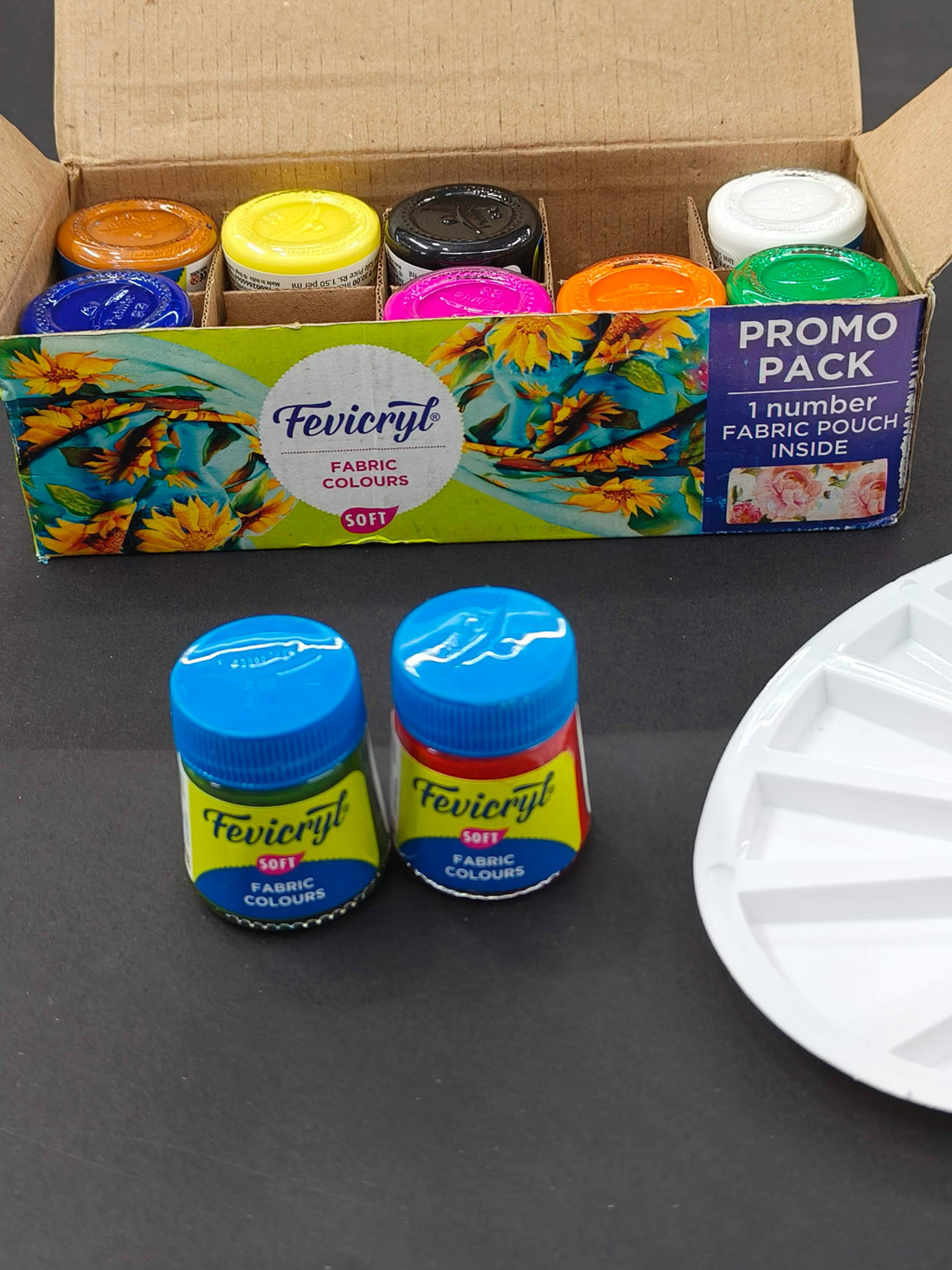 Pidilite Fevicryl Fabric Colour Kit- 20ml for Fabric Painting (10 X 20ml, Multicolour), Gift for artists, children, boys & girls