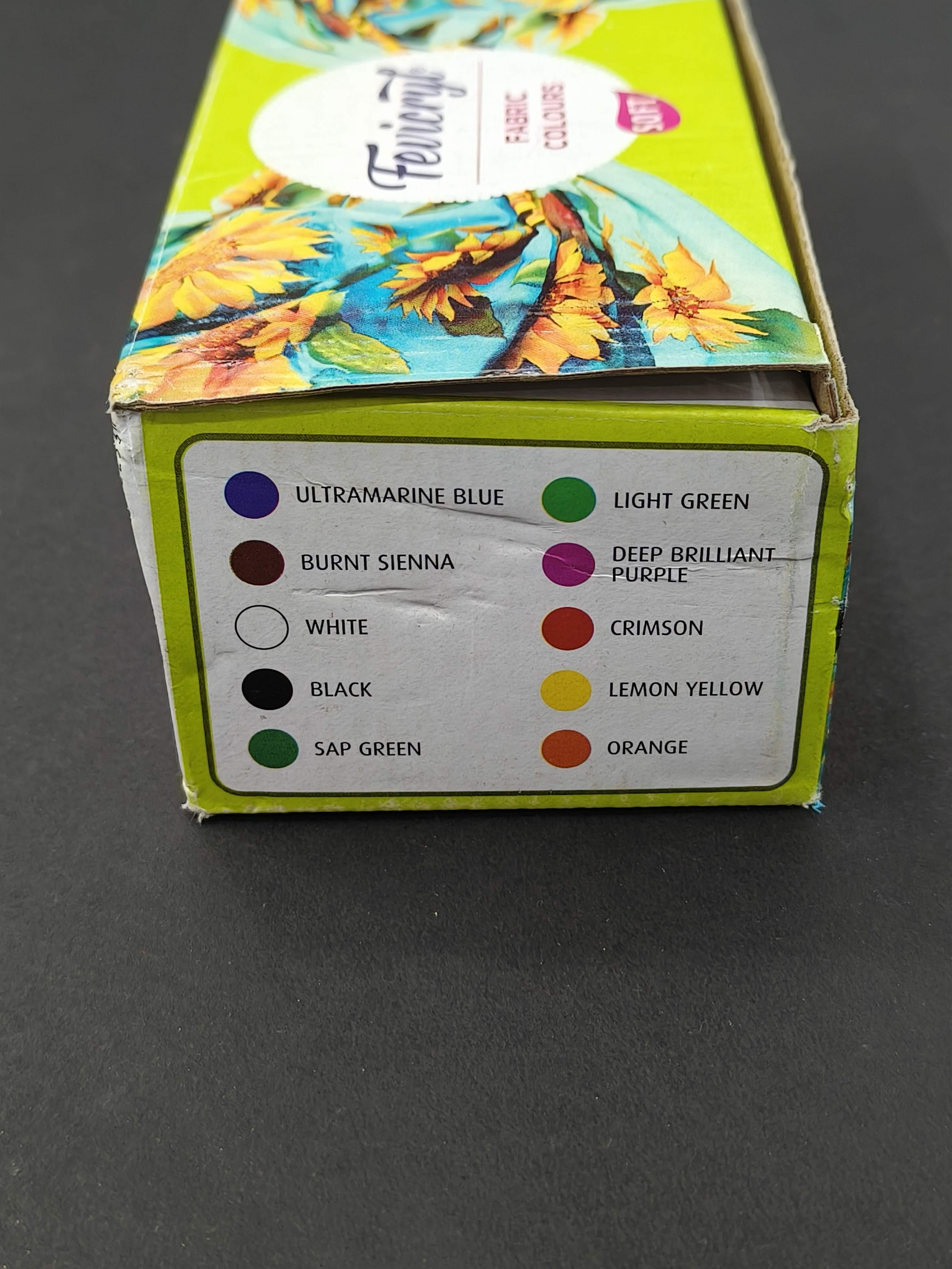 Pidilite Fevicryl Fabric Colour Kit- 20ml for Fabric Painting (10 X 20ml, Multicolour), Gift for artists, children, boys & girls