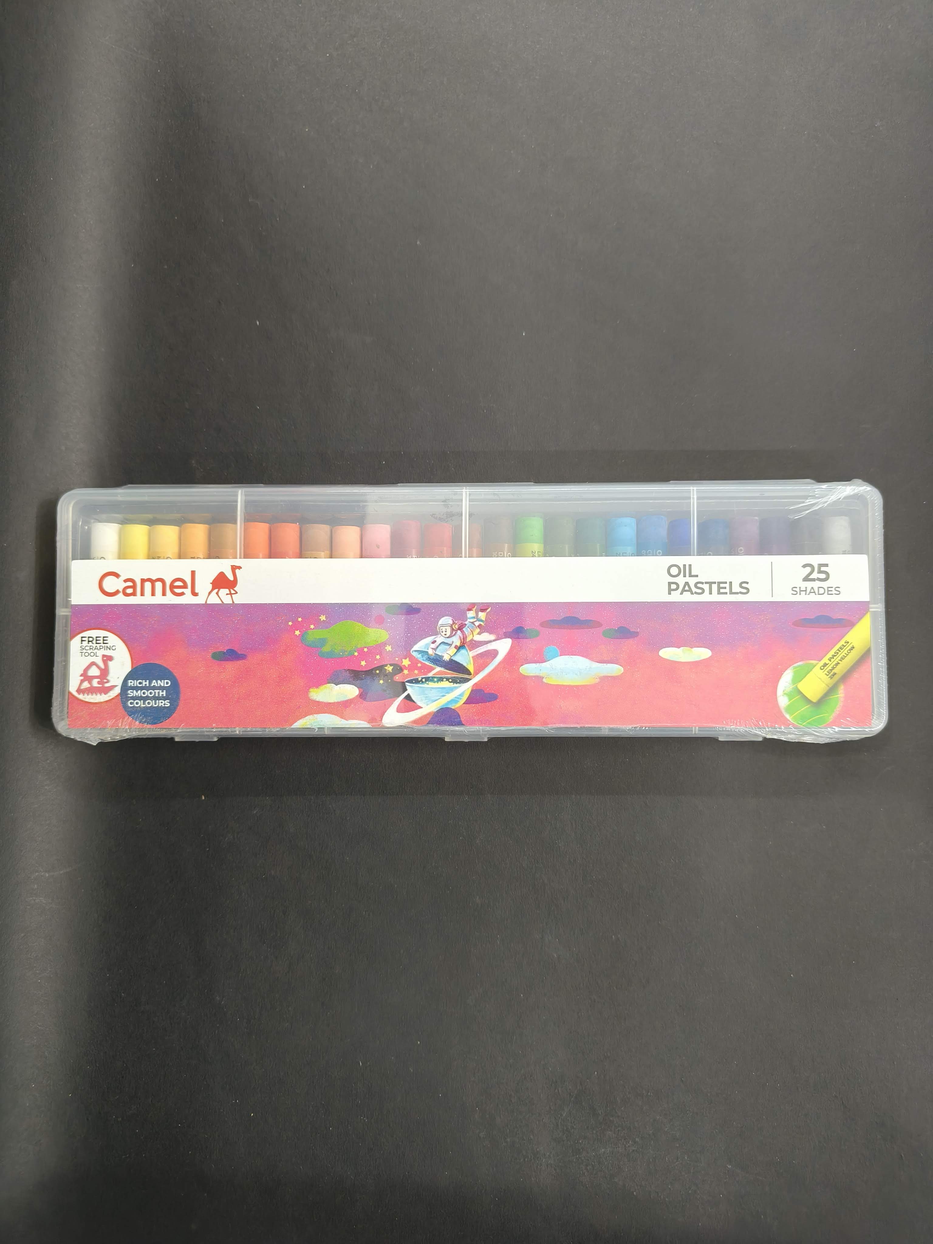 Camel Oil Pastel with Reusable Plastic Box - 25 Shades