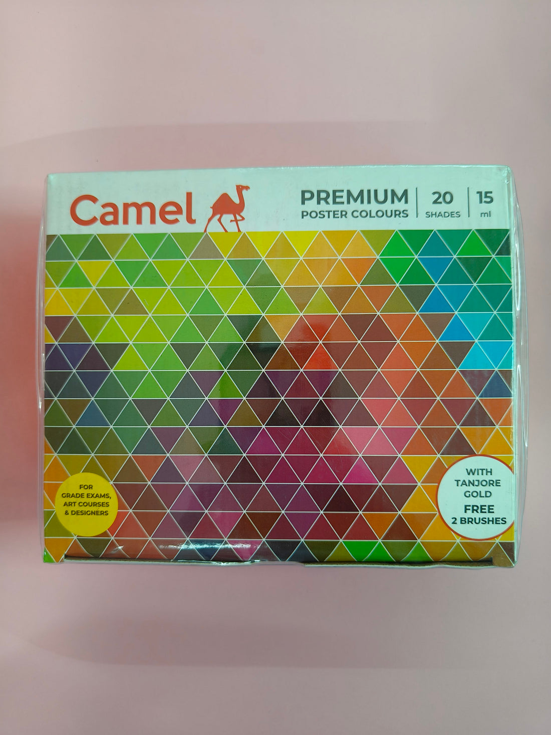 Camel Premium Poster Colour with Brush - 20 Shades (Multicolor)