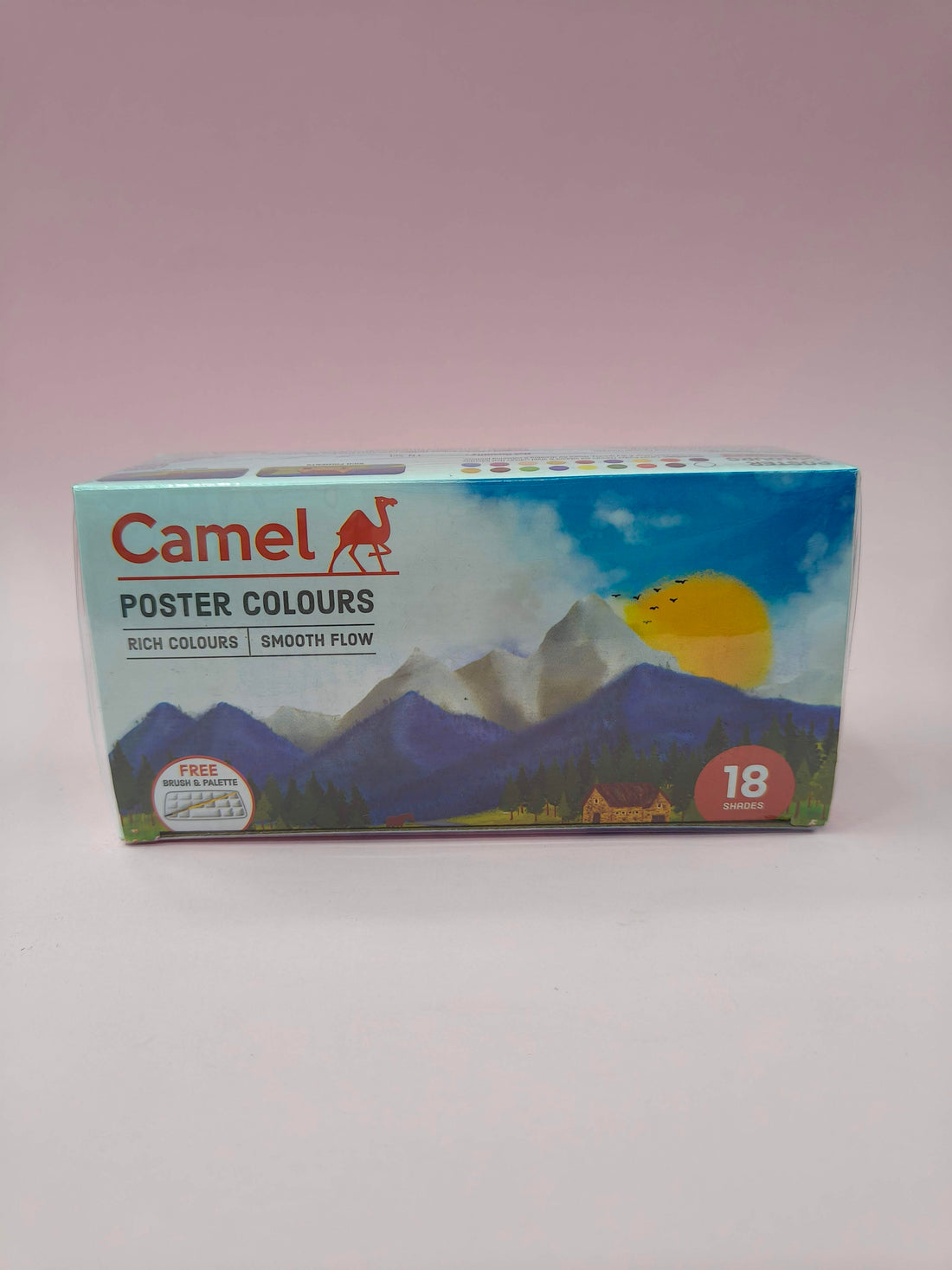 Camel Kokuyo Multicolor Pack Of 18 Shade Bottles 10 ml Each with 1 Palette & 1 Brush