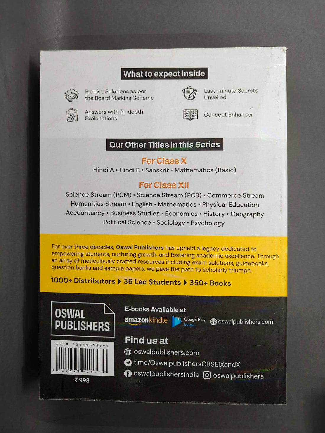 Gurukul By Oswal CBSE 10 Years Solved Papers Class 10 Exam 2026 - Yearwise Board Solutions of Math Standard, English, Science & Social Science (All Sets Delhi & Outside), Latest Syllabus