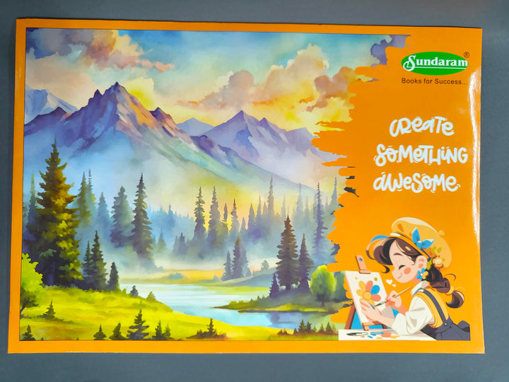 Sundaram | A3 Drawing Book -Orange | 36 Pages | 42 x 29.5 Cm | Softbound Cover | Colors and Designs May Vary