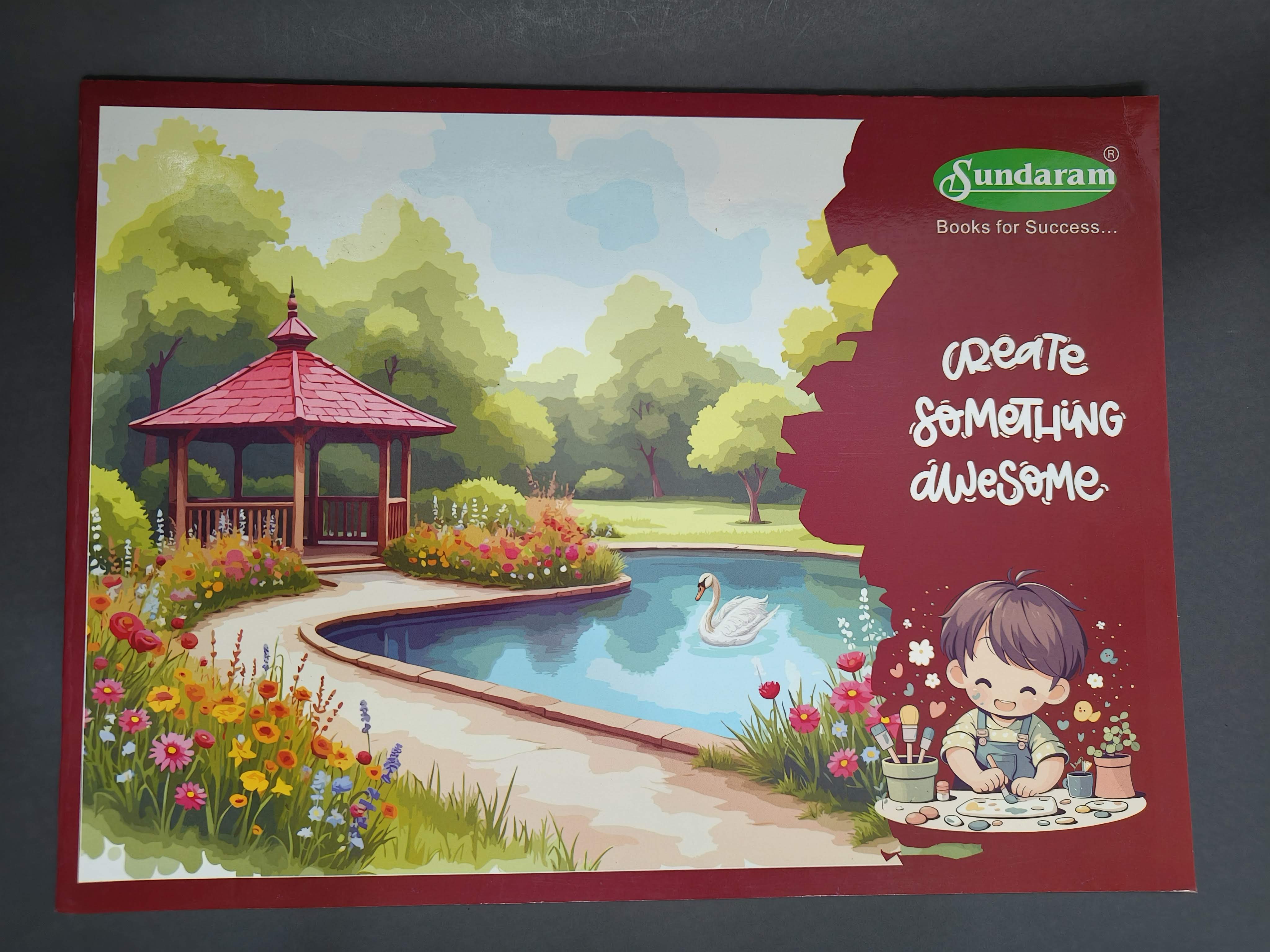 Sundaram | 4A Jumbo Drawing Book -Brown | 36 Pages | 37 x 27 Cm | Softbound Cover | Colors and Designs May Vary