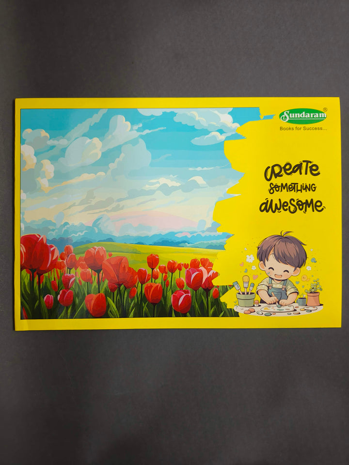 Sundaram | 3A Jumbo Drawing Book | 36 Pages | 29.5 x 21 Cm | Softbound Cover | Colors and Designs May Vary