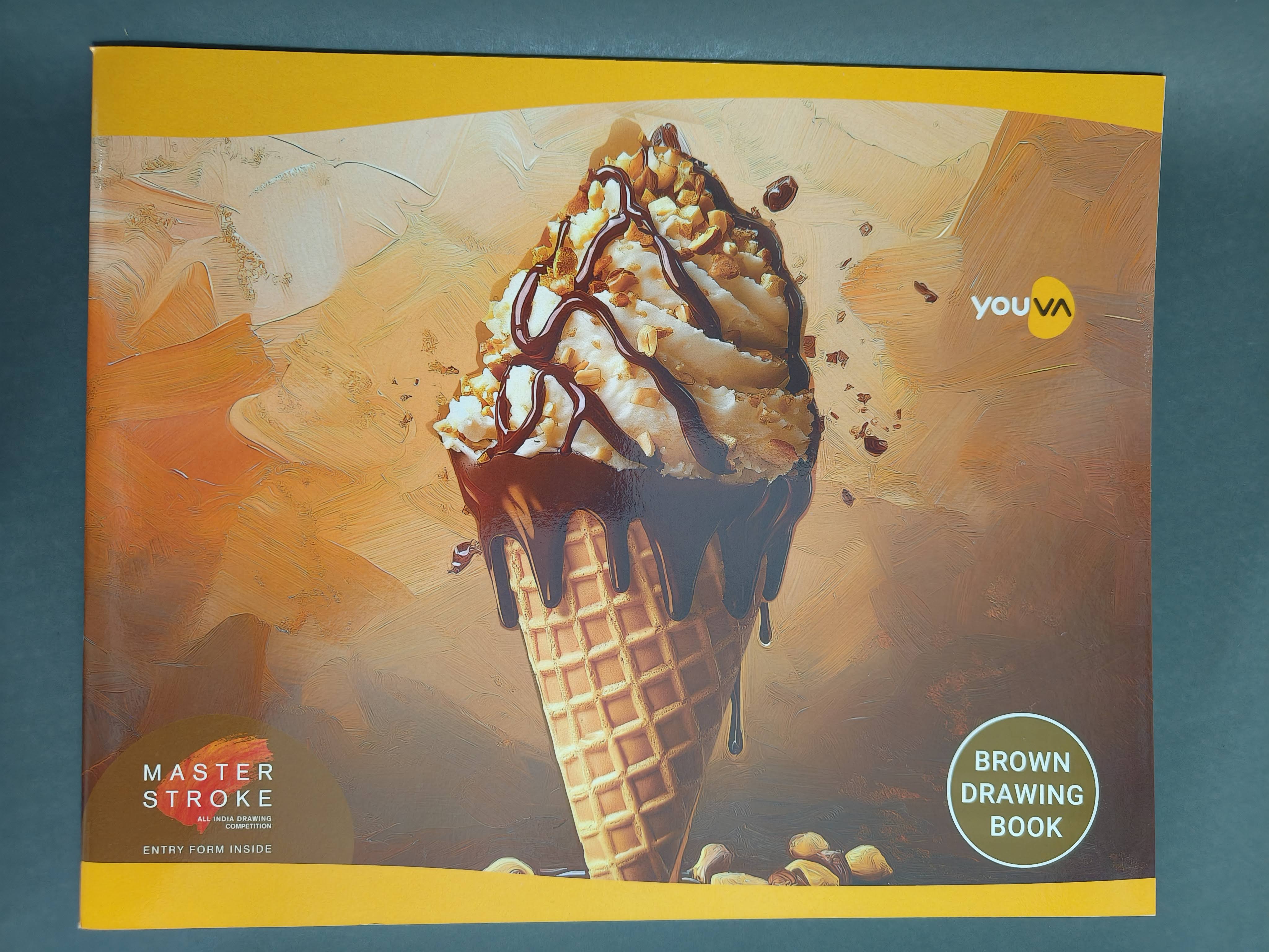 Navneet Youva Brown | 4A Jumbo Drawing Book for Students and Budding Artists | Size 27.5 cm x 34.7 cm | 36 Pages