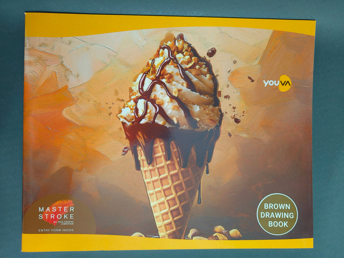 Navneet Youva Brown | 4A Jumbo Drawing Book for Students and Budding Artists | Size 27.5 cm x 34.7 cm | 36 Pages