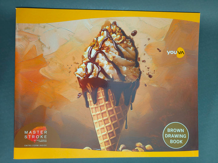 Navneet Youva Brown | 4A Jumbo Drawing Book for Students and Budding Artists | Size 27.5 cm x 34.7 cm | 36 Pages