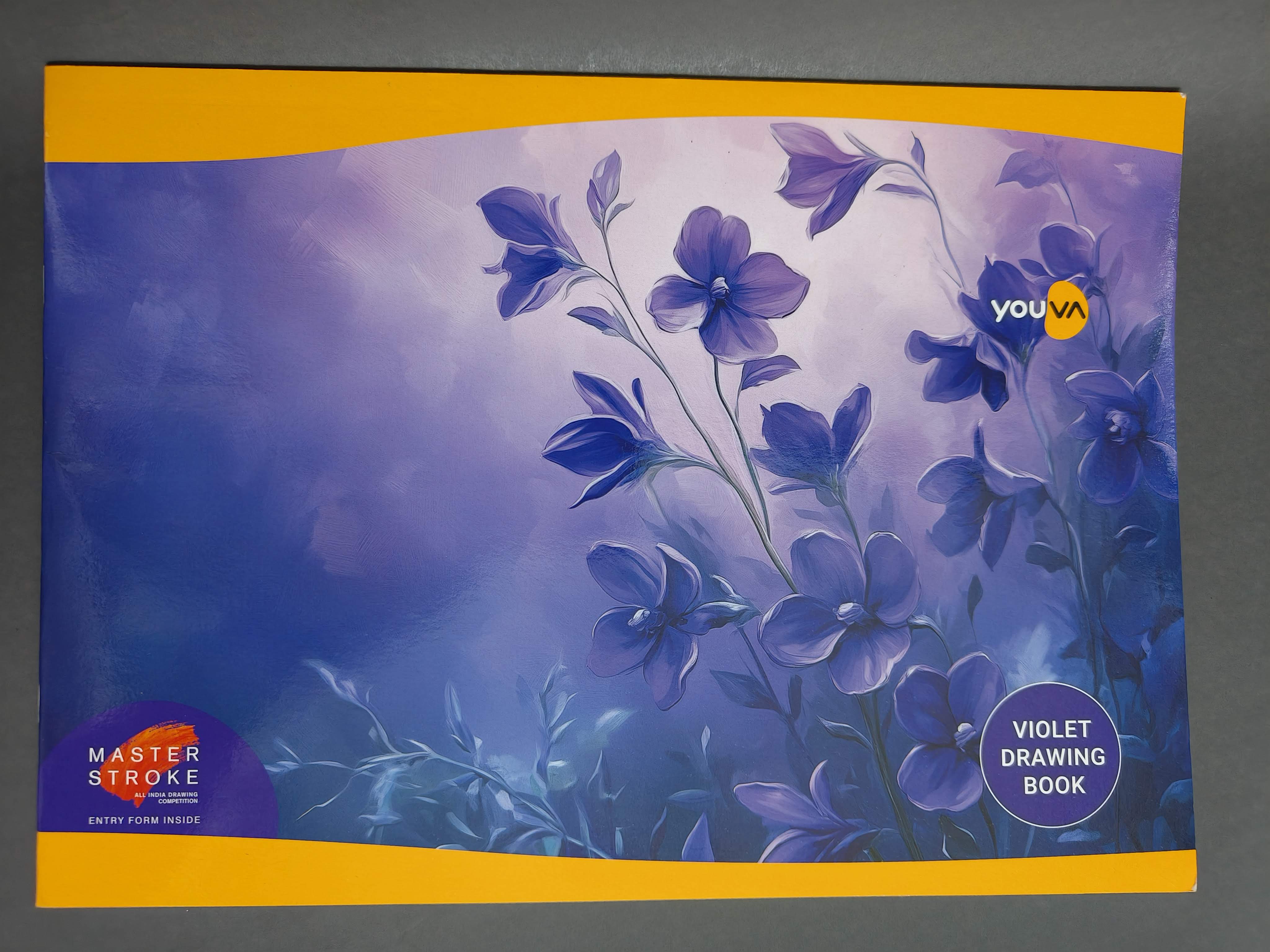 Navneet Youva Violet | 4A Drawing Book for Students and Budding Artists | Big Size 24 cm x 33.7 cm | 36 Pages