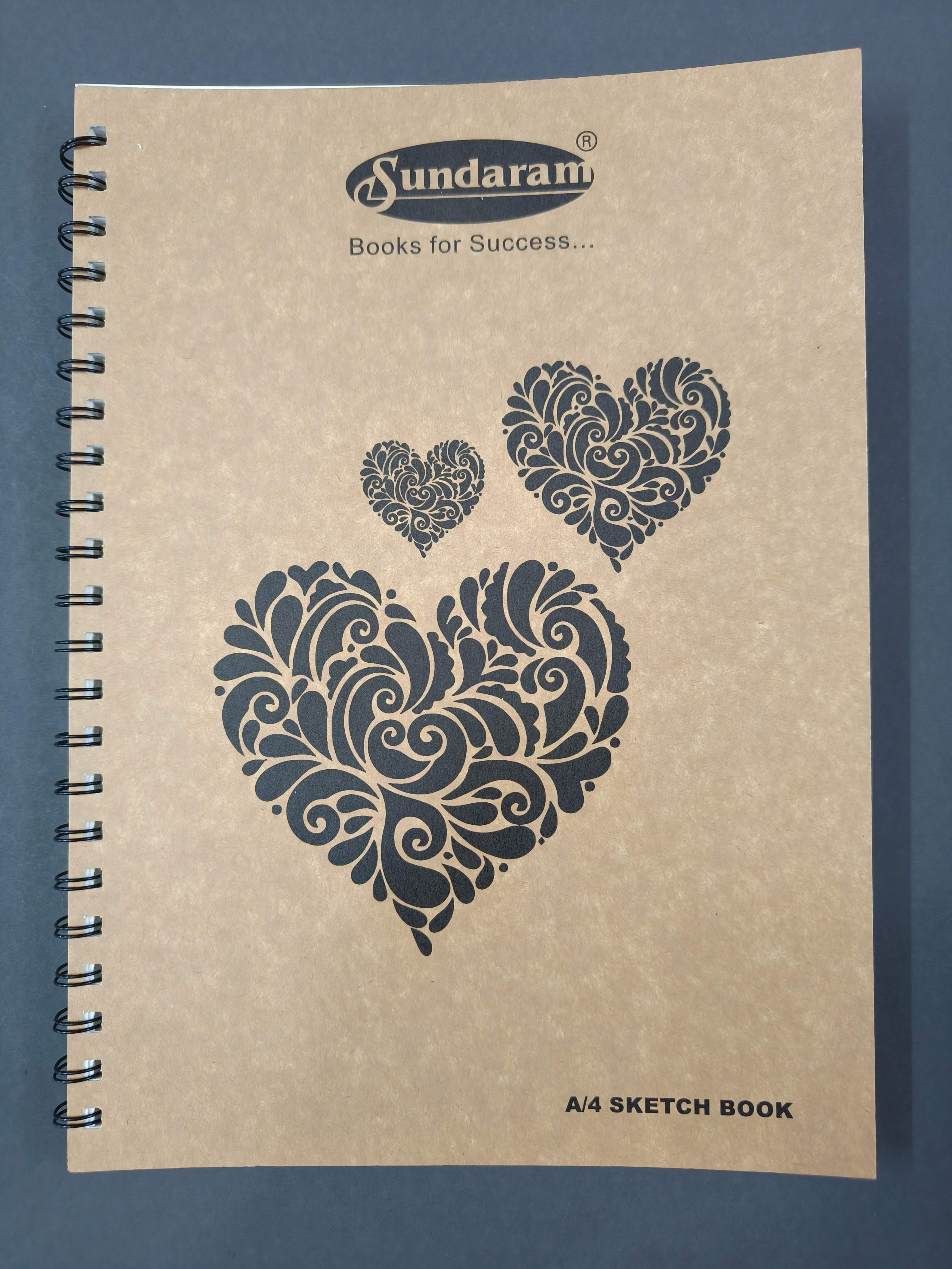 Sundaram A4 Sketch Book Spiral Bound | 100 Pages [50 Sheets ] | 21 x 29.5 cm | Drawing | Sketch Book