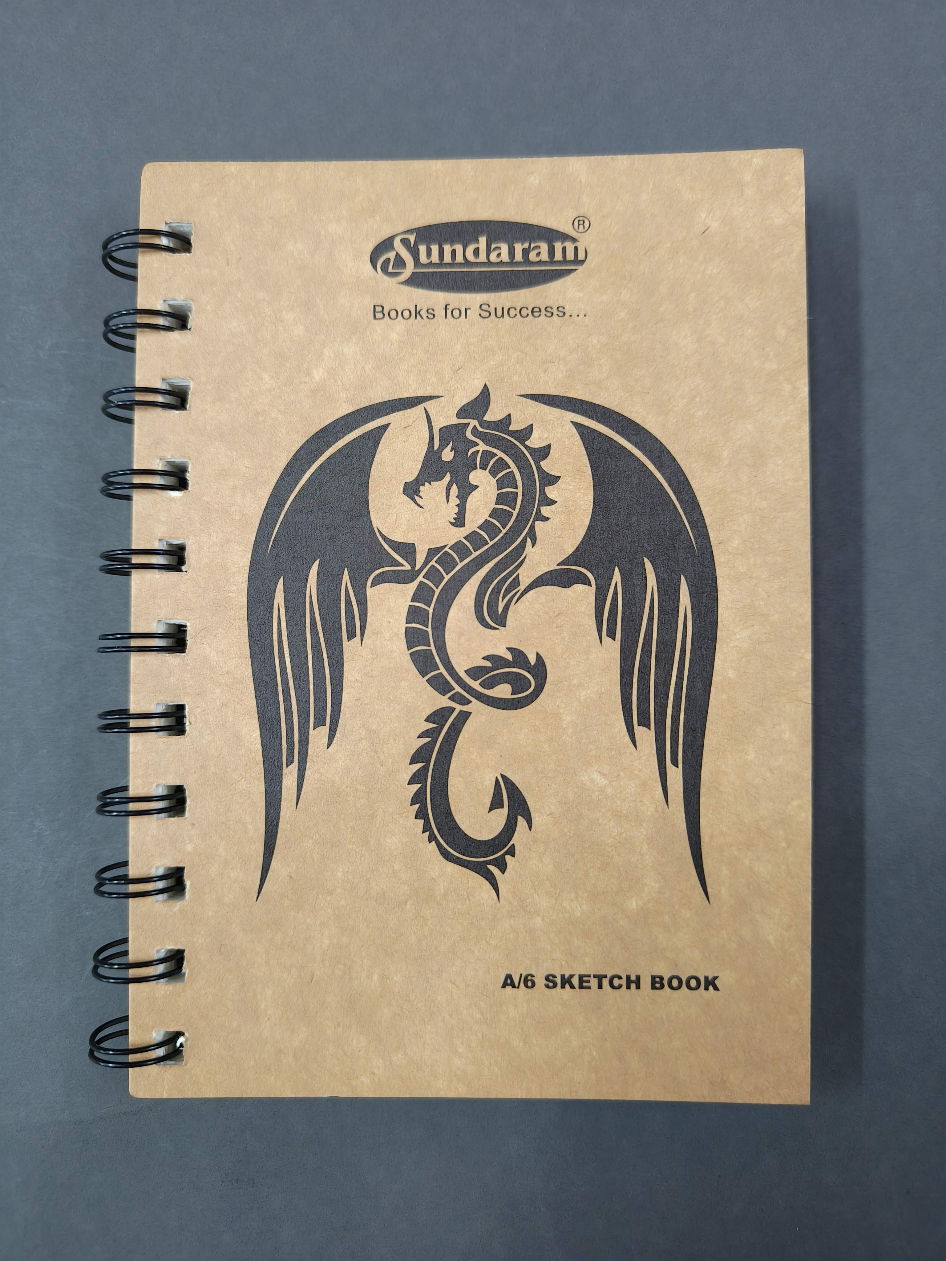 Sundaram A6 Sketch Book Spiral Bound | 100 Pages [50 Sheets ] | 10.5 x 14.7 cm | Drawing | Sketch Book