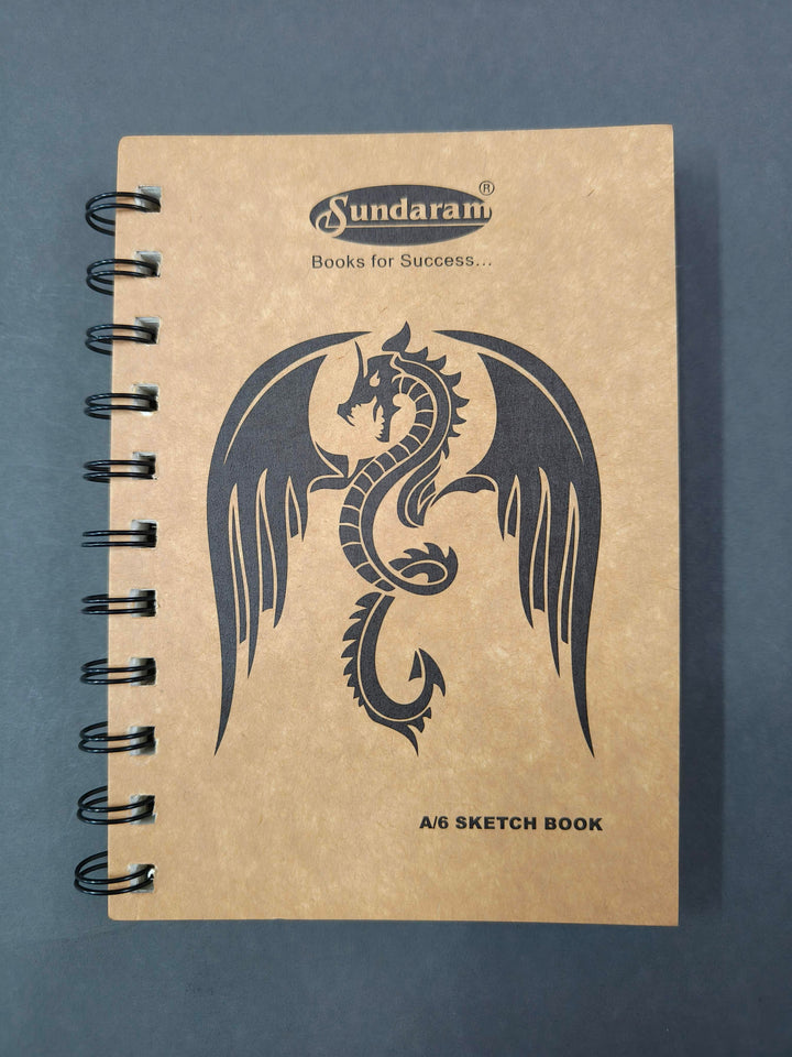 Sundaram A6 Sketch Book Spiral Bound | 100 Pages [50 Sheets ] | 10.5 x 14.7 cm | Drawing | Sketch Book