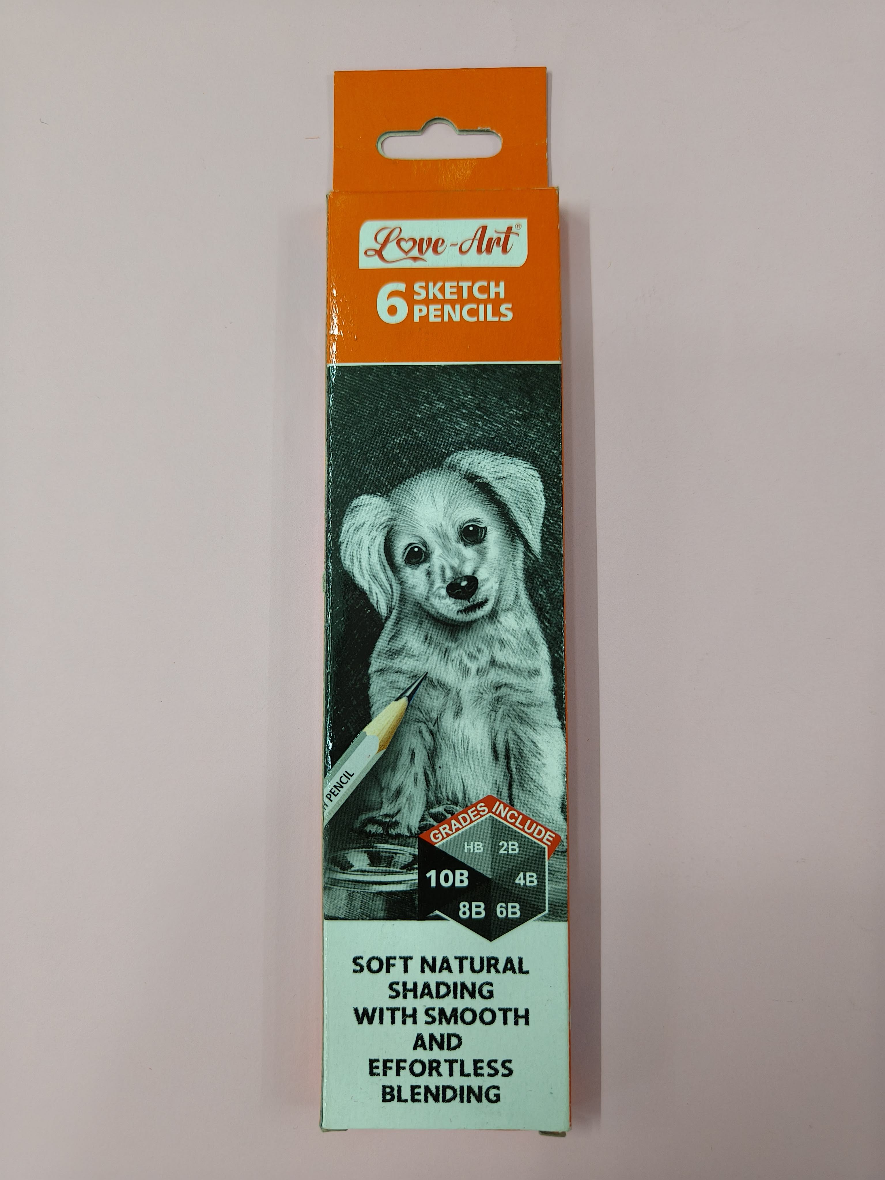 Artline Love Art Ultra Dark Sketch Pencil Set | Lightweight With Comfortable Grip | Pencil Set For Drawing, Shading | Safe Pencils For Children | Set Of 6 Sketch Pencil | Ink black