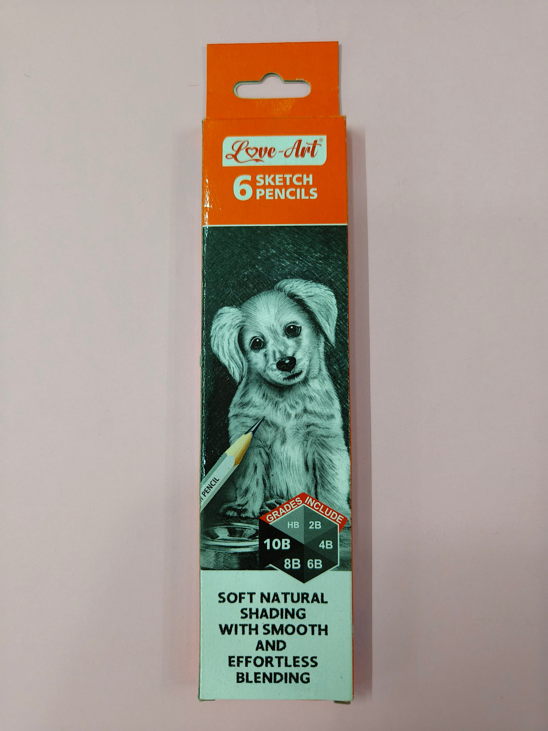 Artline Love Art Ultra Dark Sketch Pencil Set | Lightweight With Comfortable Grip | Pencil Set For Drawing, Shading | Safe Pencils For Children | Set Of 6 Sketch Pencil | Ink black