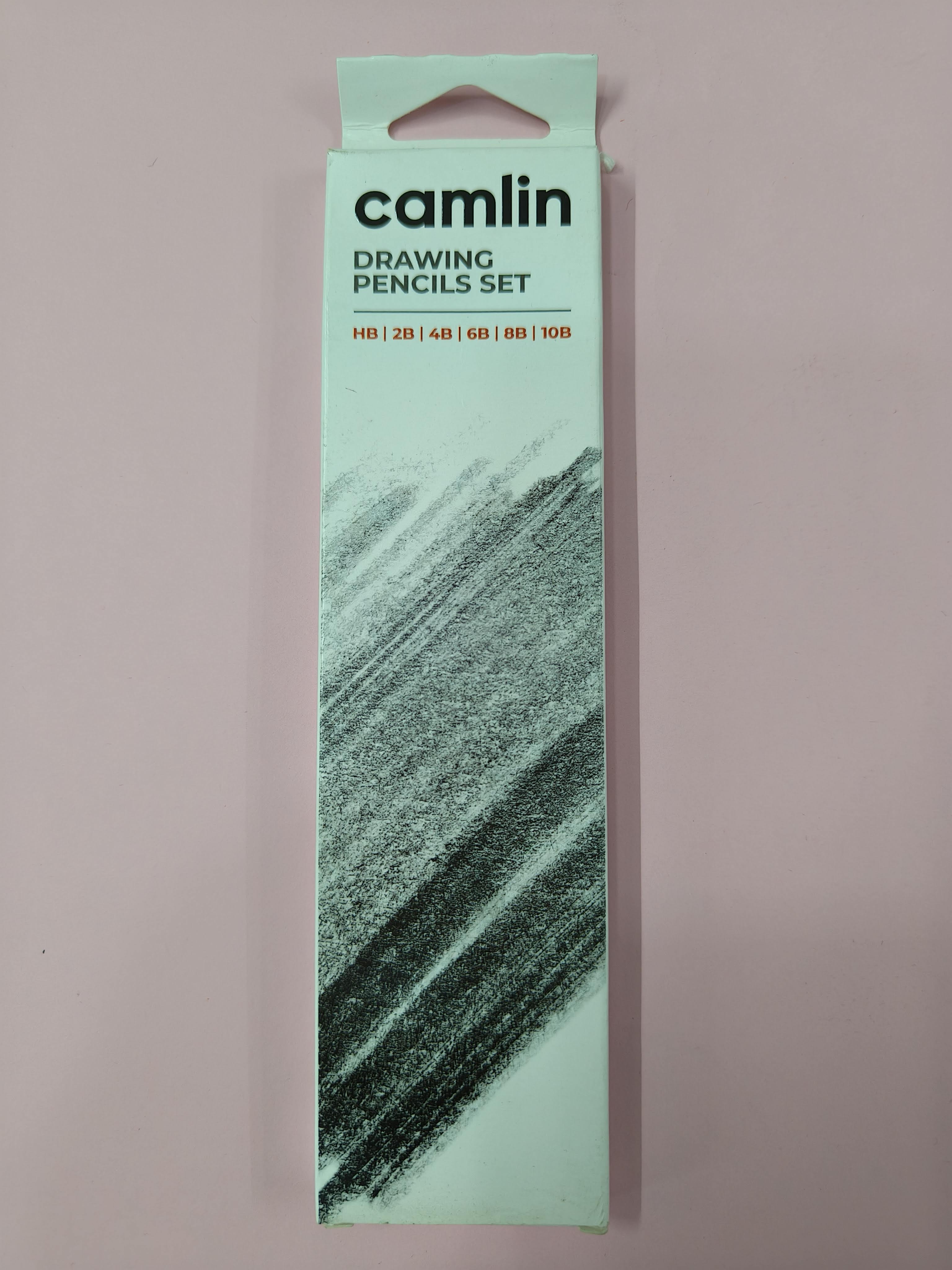 Camlin Kokuyo Drawing Pencils Set, Assorted, Pack of 6 | HB, 2B, 4B, 6B, 8B, 10B