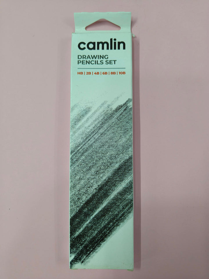 Camlin Kokuyo Drawing Pencils Set, Assorted, Pack of 6 | HB, 2B, 4B, 6B, 8B, 10B