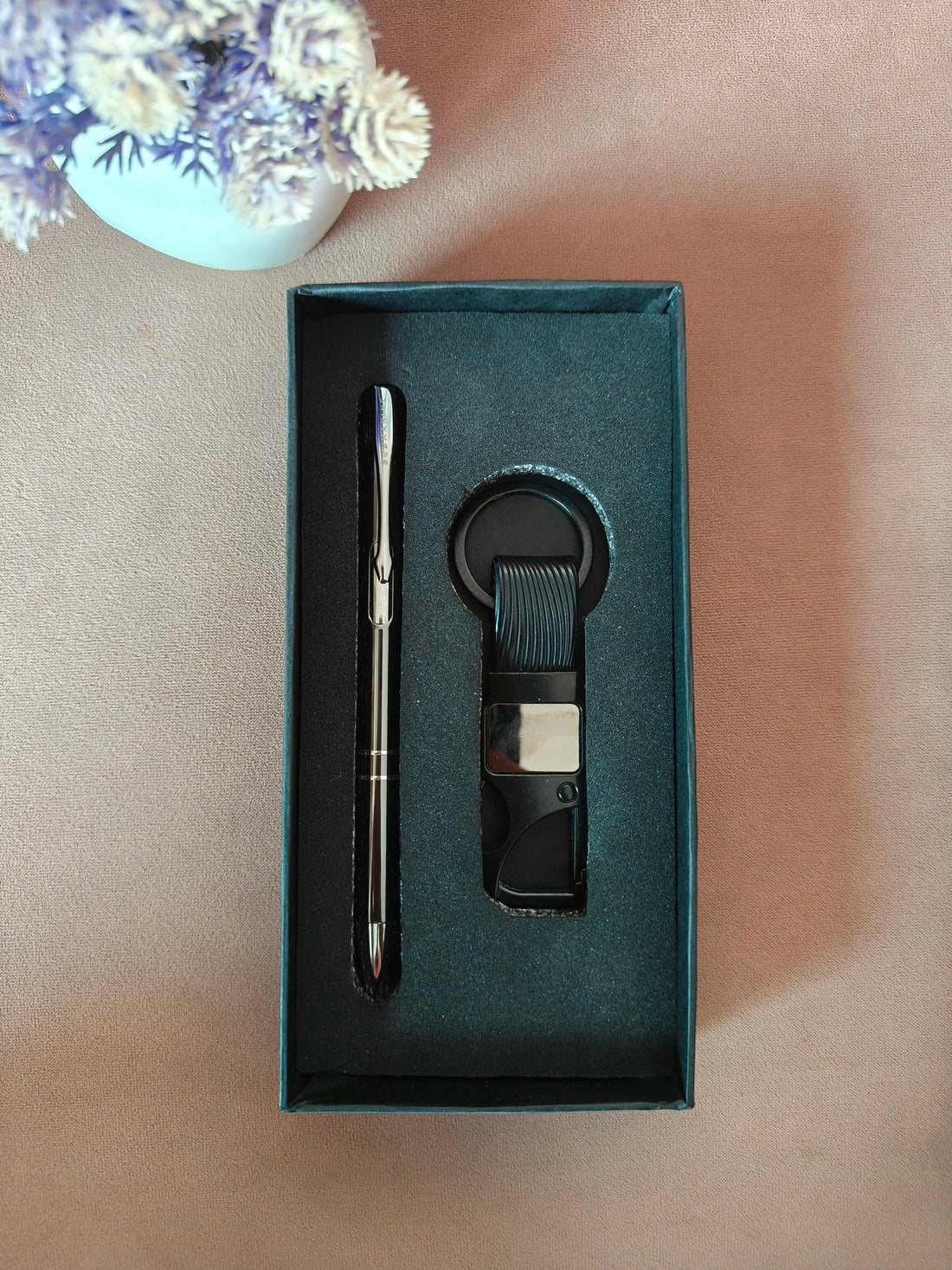 Metal Pen & Keychain Gift Set | Custom Engraved with Name | Premium Gift for Men & Women | Corporate Gift | Birthday, Anniversary, Festival or Special Occassion