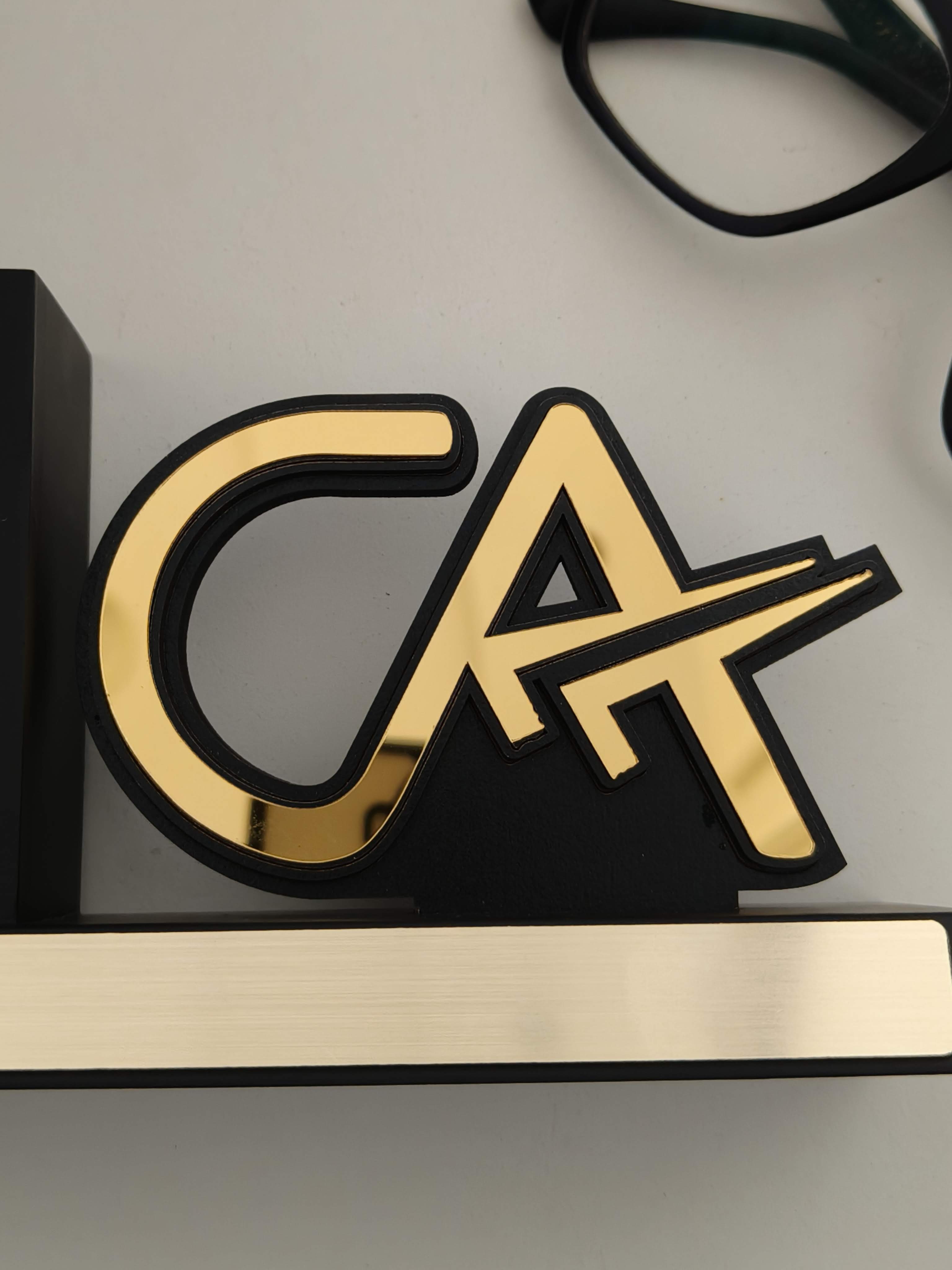 CA Personalized Pen Stand with Name & Clock | Customized Chartered Accountant Desk Organizer | Gift for Professional CA & Interns