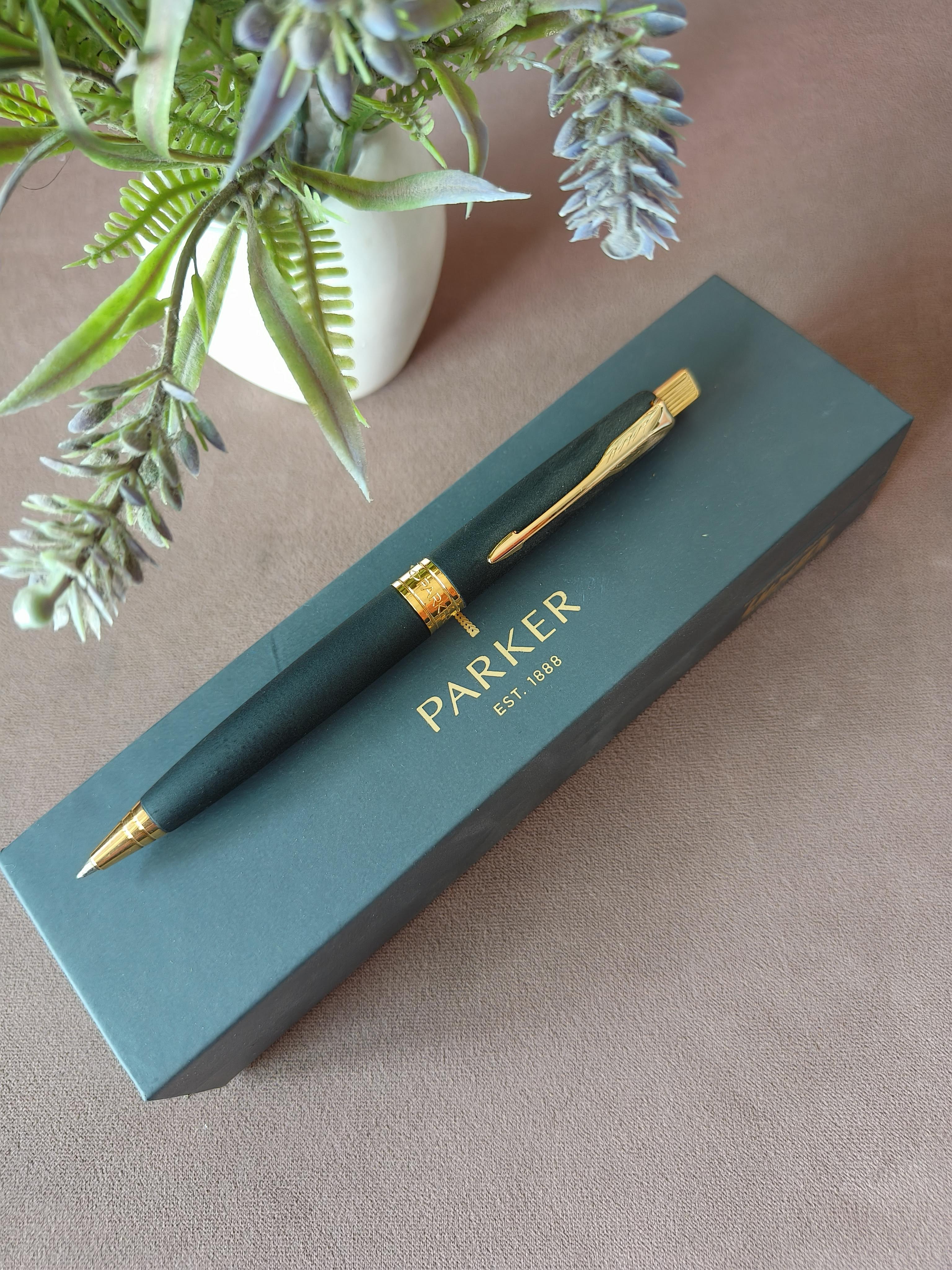 Parker Aster Matte Black Gold Trim Ball Pen
