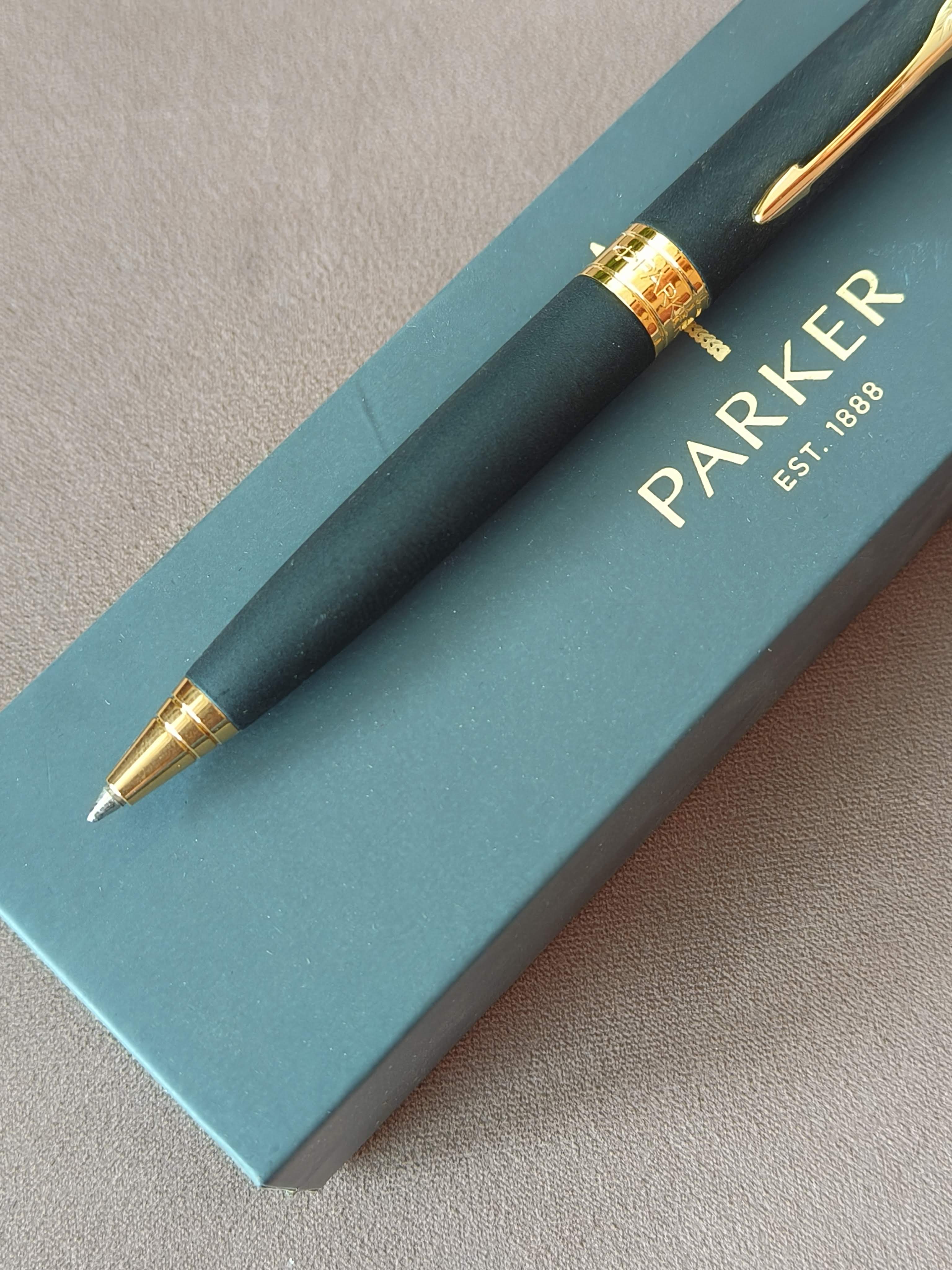 Parker Aster Matte Black Gold Trim Ball Pen