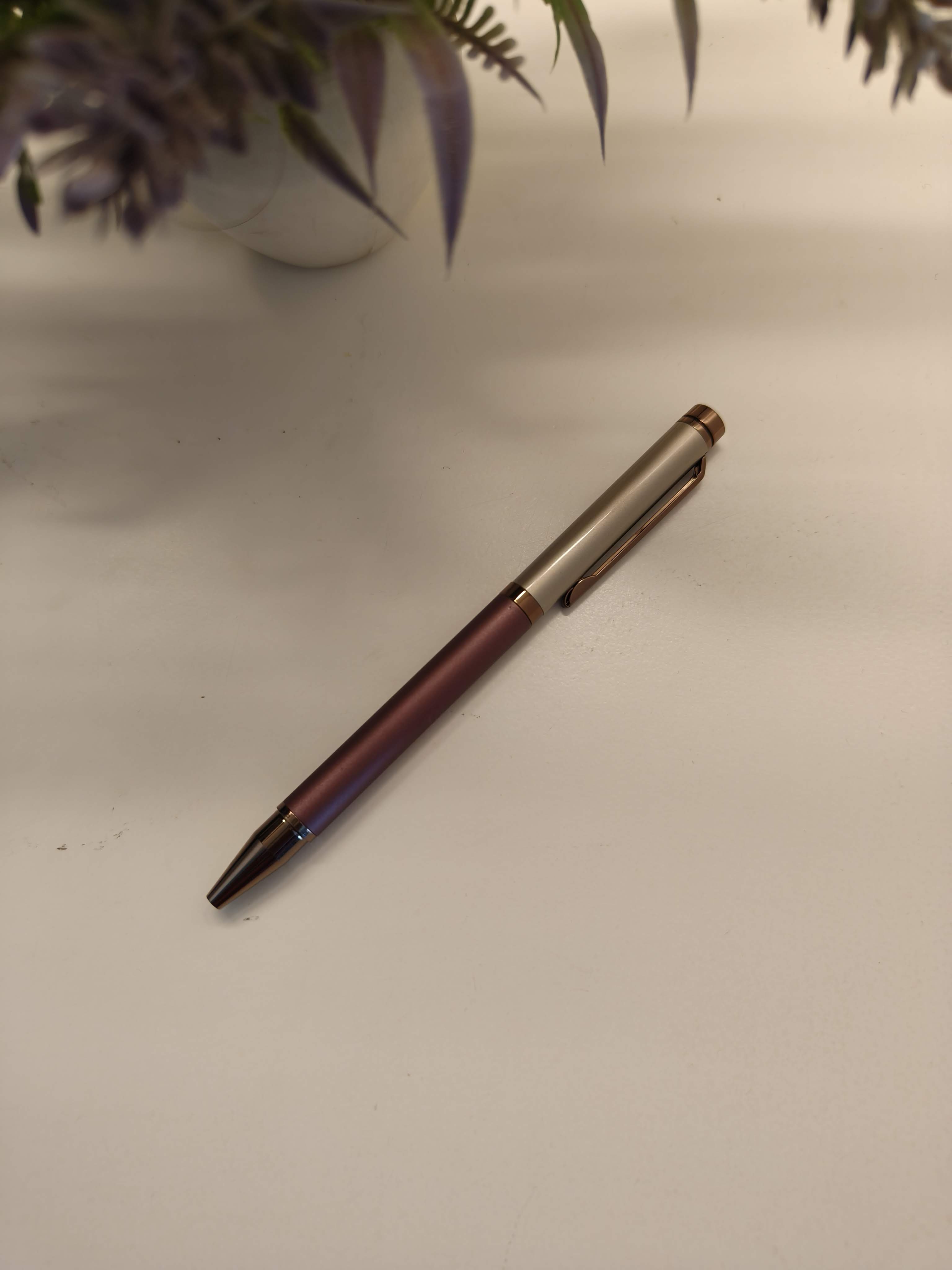 Metallic Brown Ball Pen | Premium Twist Mechanism | Perfect for Gifting, Office & Daily Writing