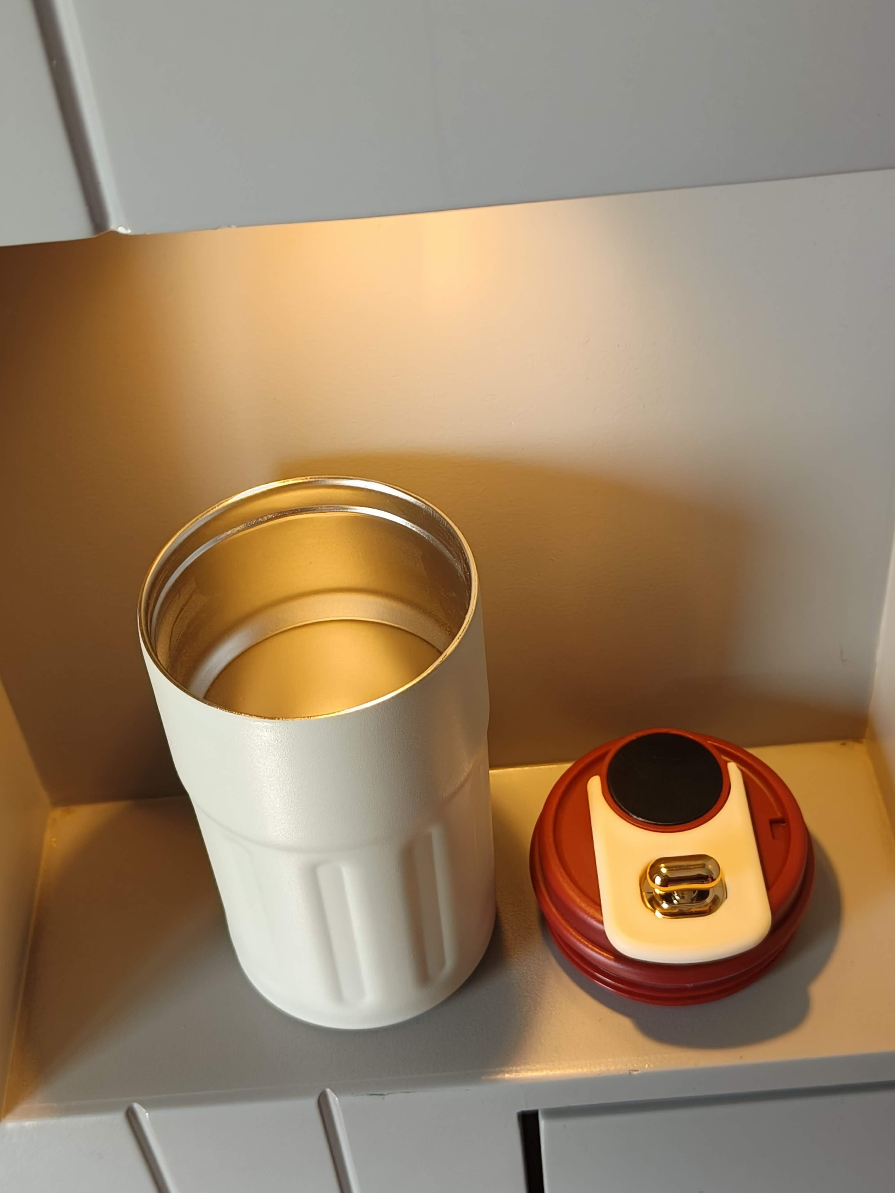 Coffee Mug Cup with Insulated Vacuum Thermal | Digital Display & Leak-Proof with Lid Thermos Flasks for Travel | 460 ml