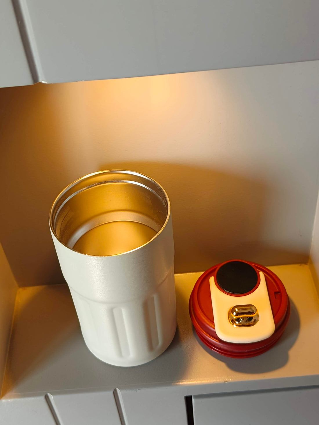 Coffee Mug Cup with Insulated Vacuum Thermal | Digital Display & Leak-Proof with Lid Thermos Flasks for Travel | 460 ml