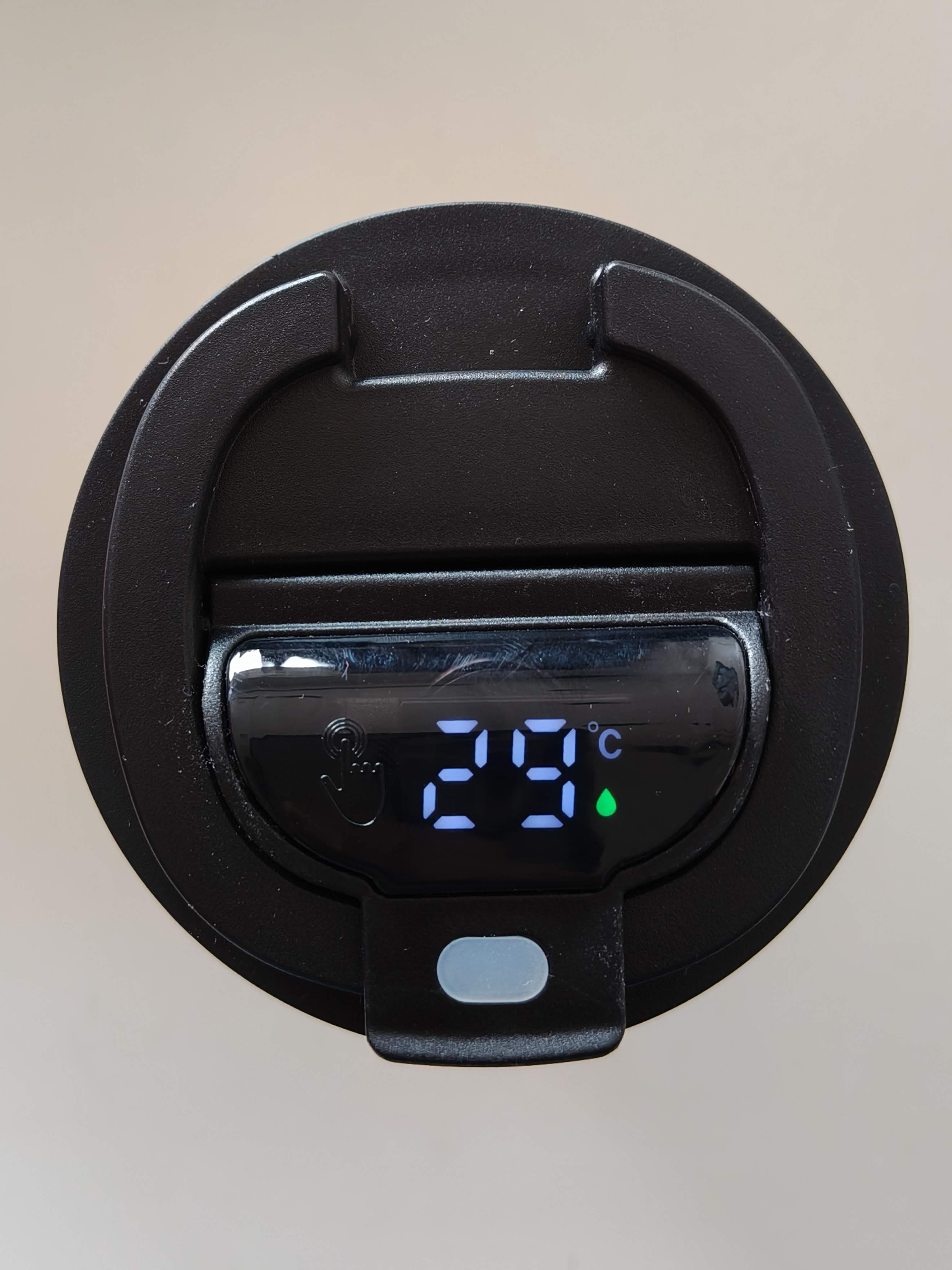 Digital Temperature Display Coffee Travel Mug 500ml | Stainless Steel Vacuum Insulated Thermos Flask | Leak-Proof Portable Coffee Cup for Travel & Office (Black)