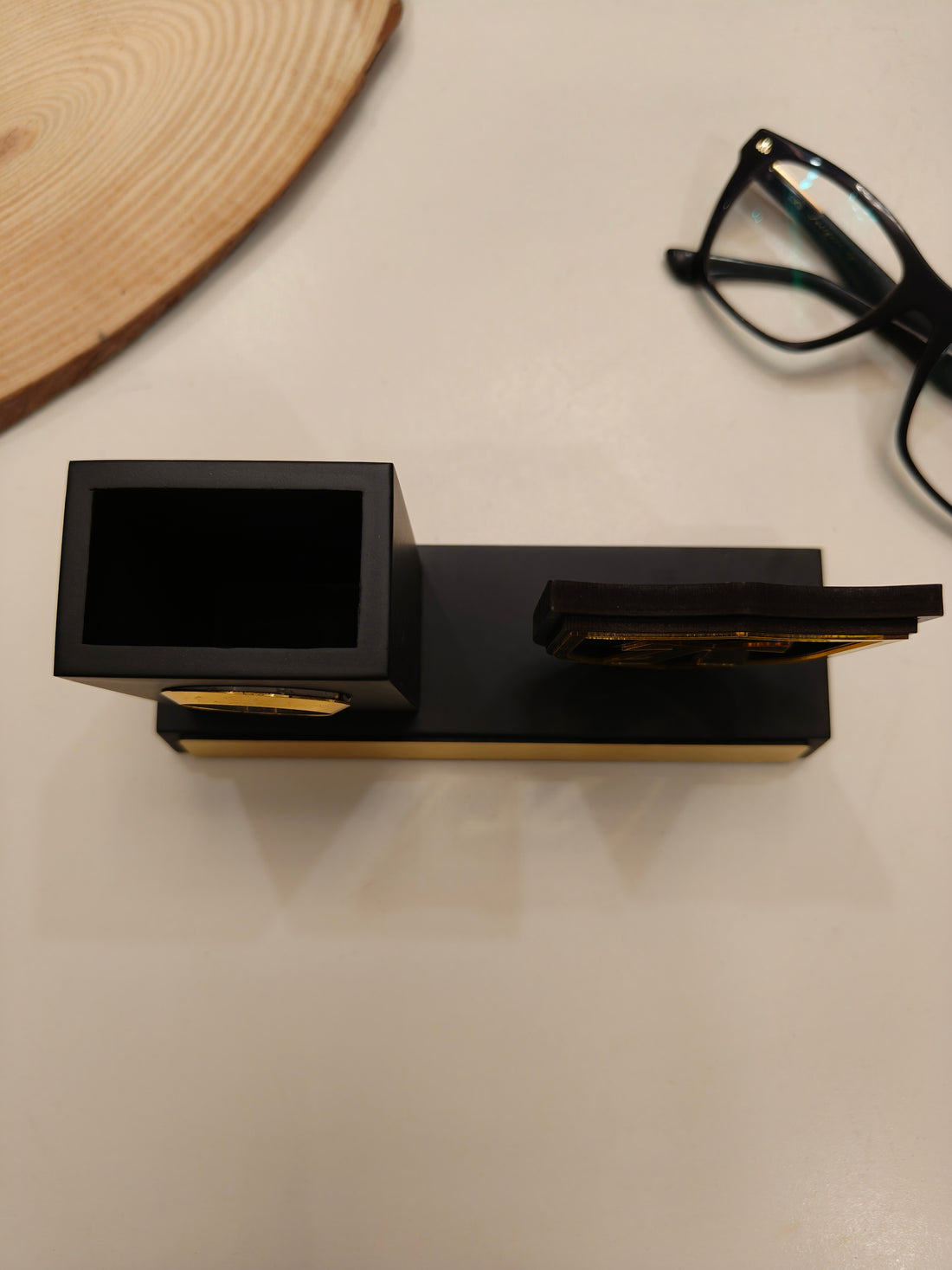 CA Personalized Pen Stand with Name & Clock | Customized Chartered Accountant Desk Organizer | Gift for Professional CA & Interns