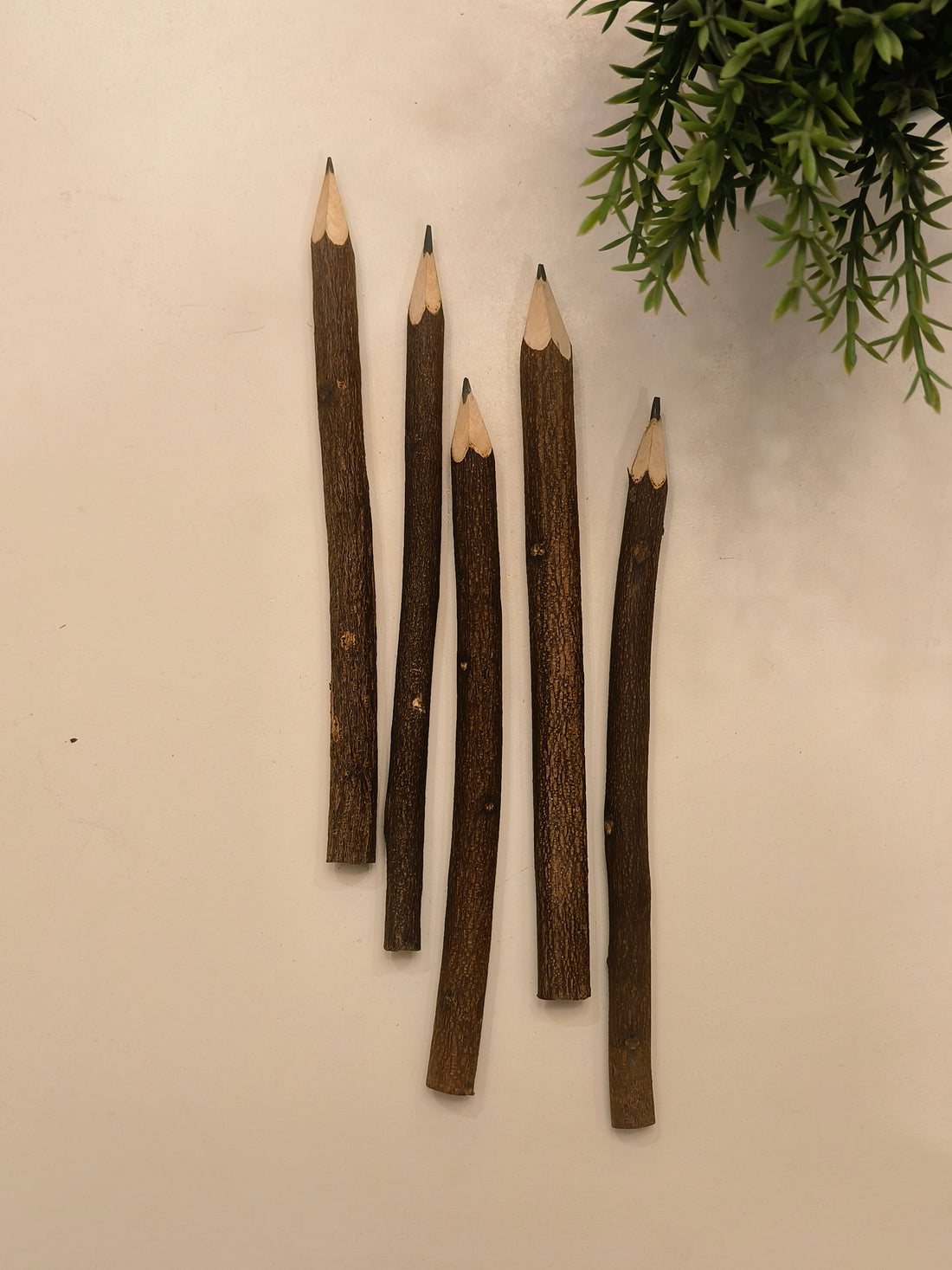 Natural Neem Wood Pencil | Eco-Friendly Wooden Pencil for Kids & Adults | Handcrafted Smooth Writing Graphite Core | Anti-Bacterial, Biodegradable Study & Drawing Pencil - 18cm (Set of 2)