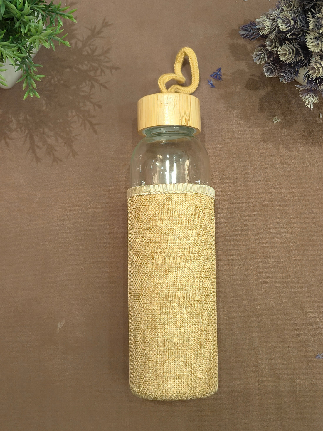 3-in-1 Sustainable Gift Set with Jute Sleeve Water Bottle, Wooden Pen, Bamboo Notebook, Corporate Business Diary Set