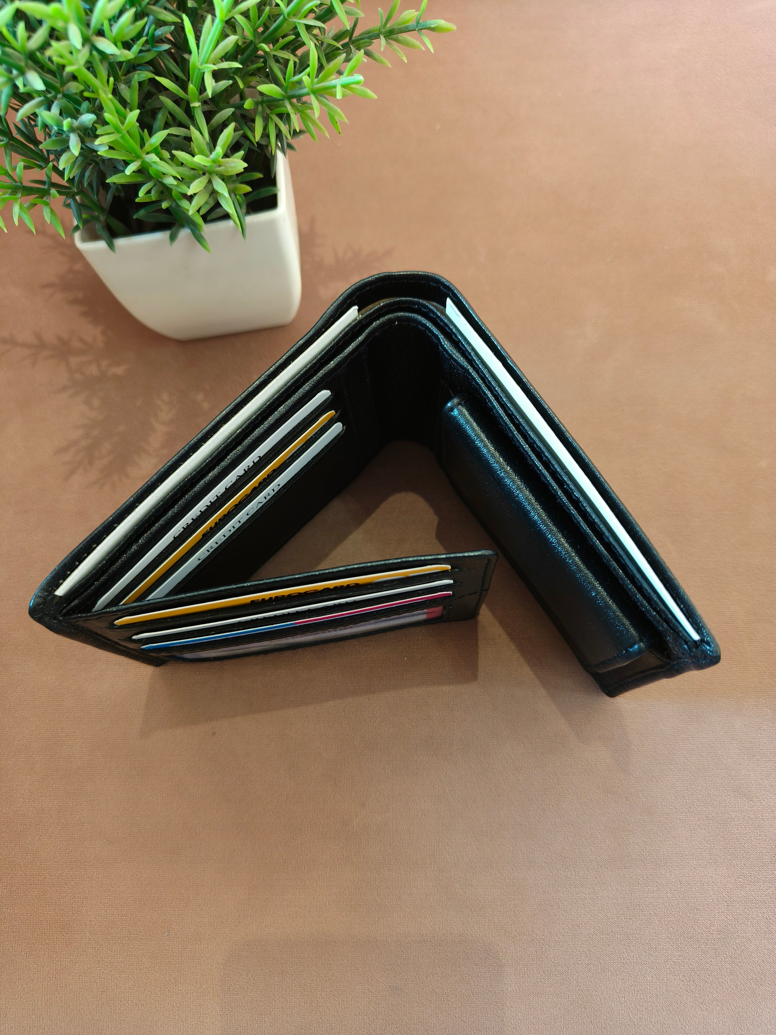 Leather Mens Wallet with Wooden Case | Ideal Gifting Option | Gift for Father, Brother, Husband, Son, Collegue on Birthday, Anniversary, Farewell, Special Occassion