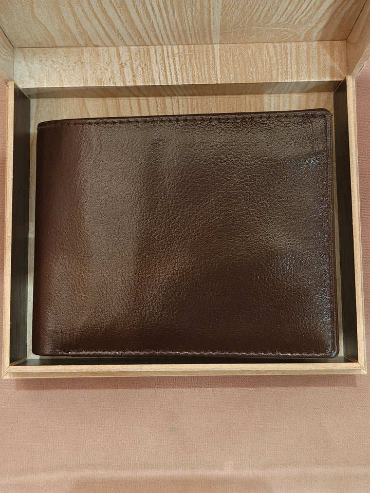 Leather Wallet for Men and Boys | Customized Wallet | Customise Gifts for Men | Wooden Case | Personalized with Name & Charm Purse | Classy Gifting Option