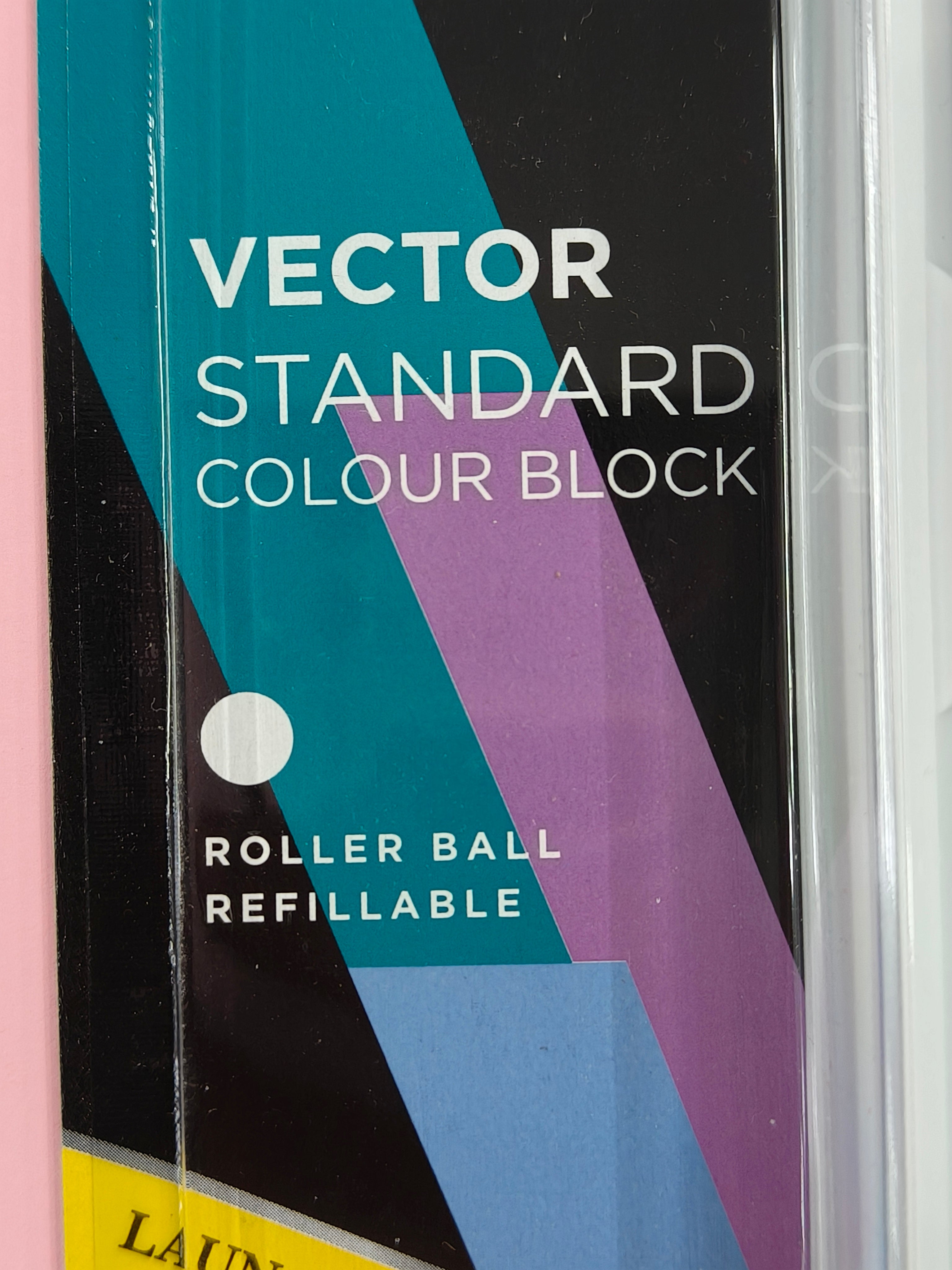 Parker Vector Standard Silver Trim Roller Ball Pen | Ink Color - Blue | Pastel Dual Shade Body Color | Ergonomic Design | Built for Long Writing Sessions