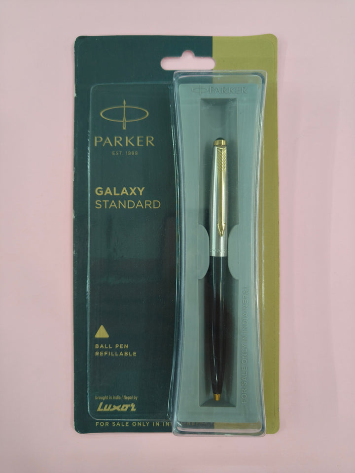 Parker Galaxy Standard Gold Trim Ball Pen | Ink Colour - Blue