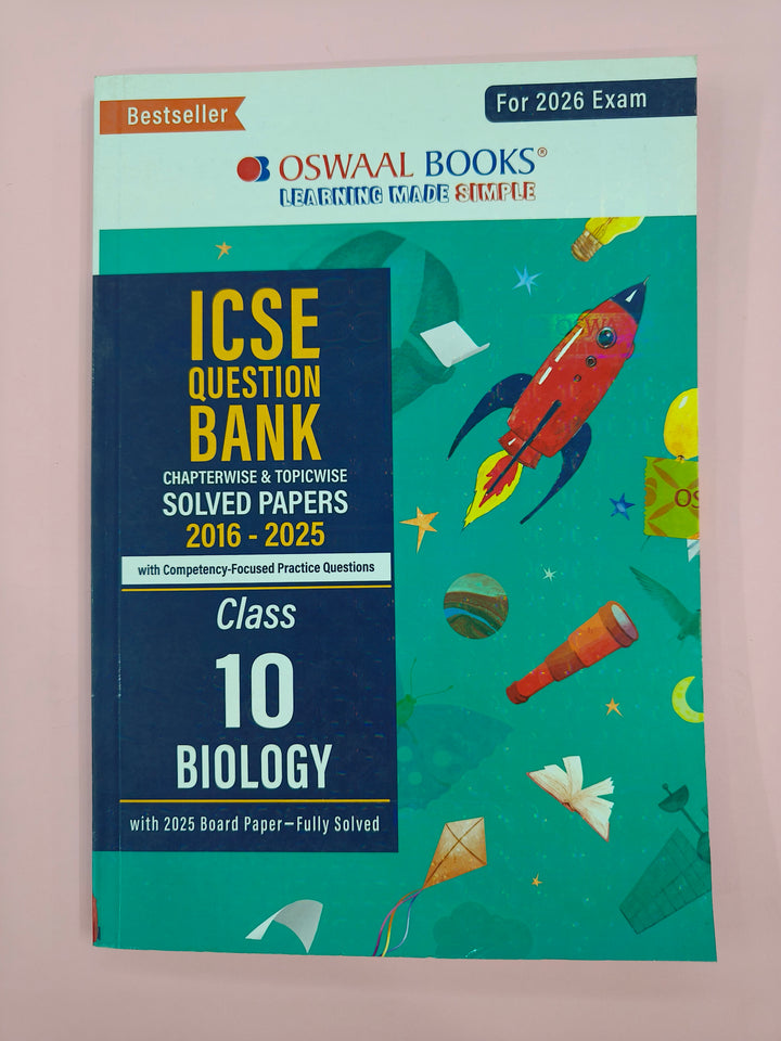 Oswaal ICSE Question Bank Chapterwise & Topicwise Solved Papers Class 10 Biology For 2026 Exam