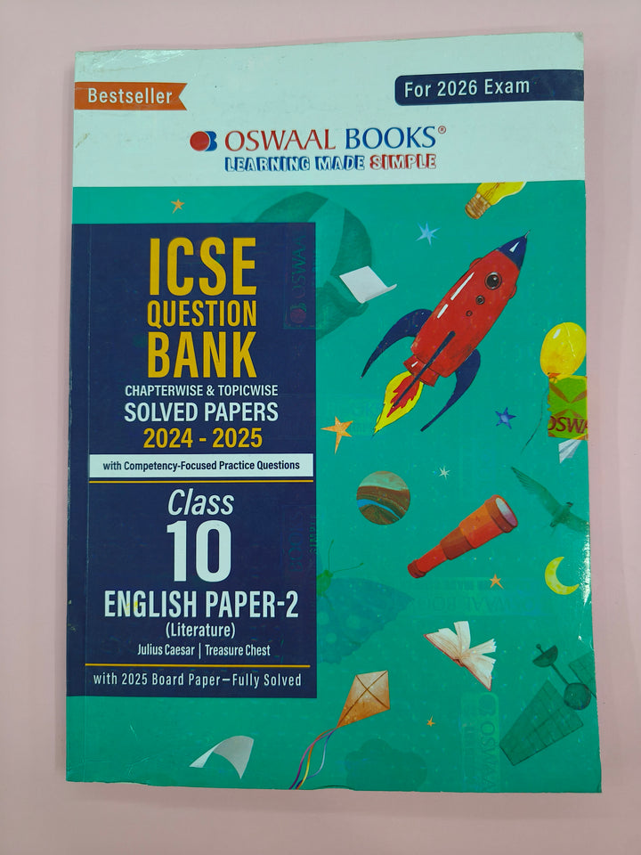 Oswaal ICSE Question Bank Chapterwise & Topicwise Solved Papers Class 10 English-2 For 2026 Exam