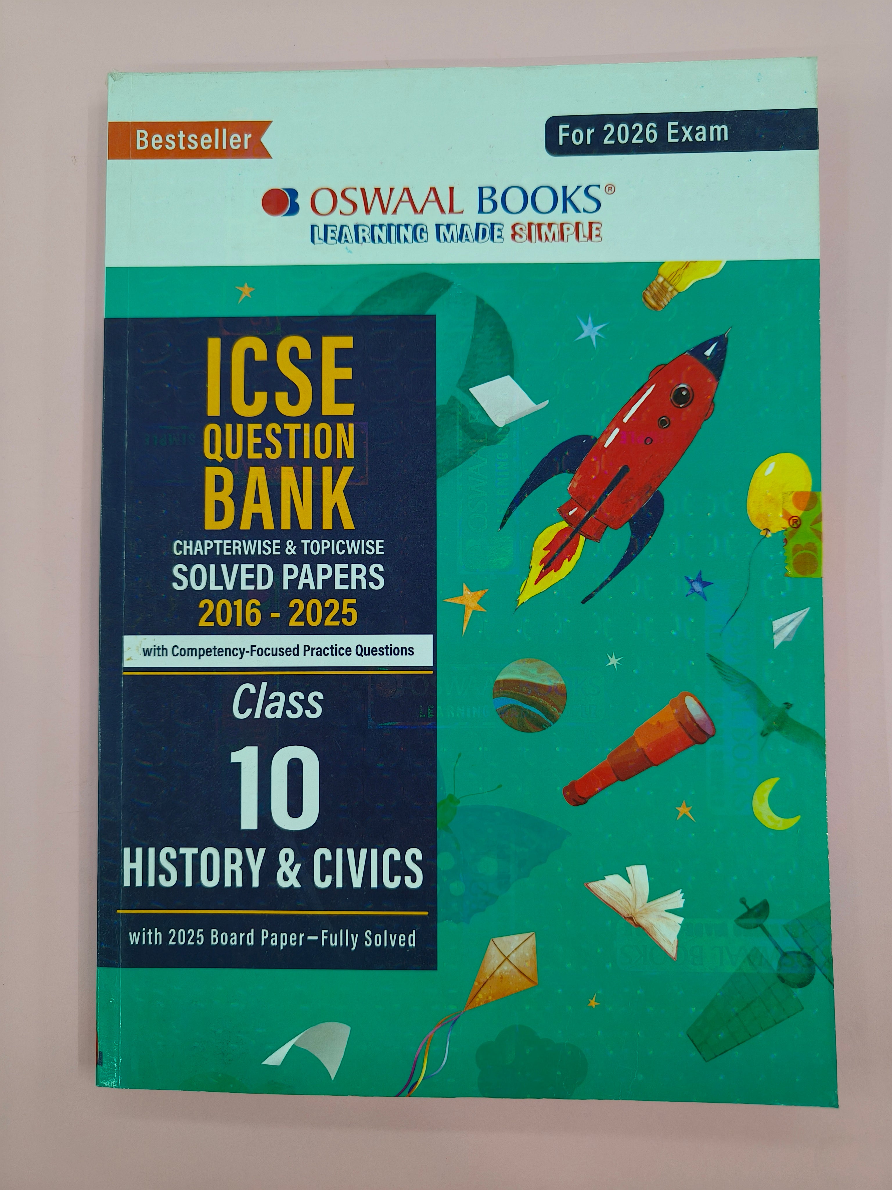 Oswaal ICSE Question Bank Chapterwise & Topicwise Solved Papers Class 10 History & Civics For 2026 Exam