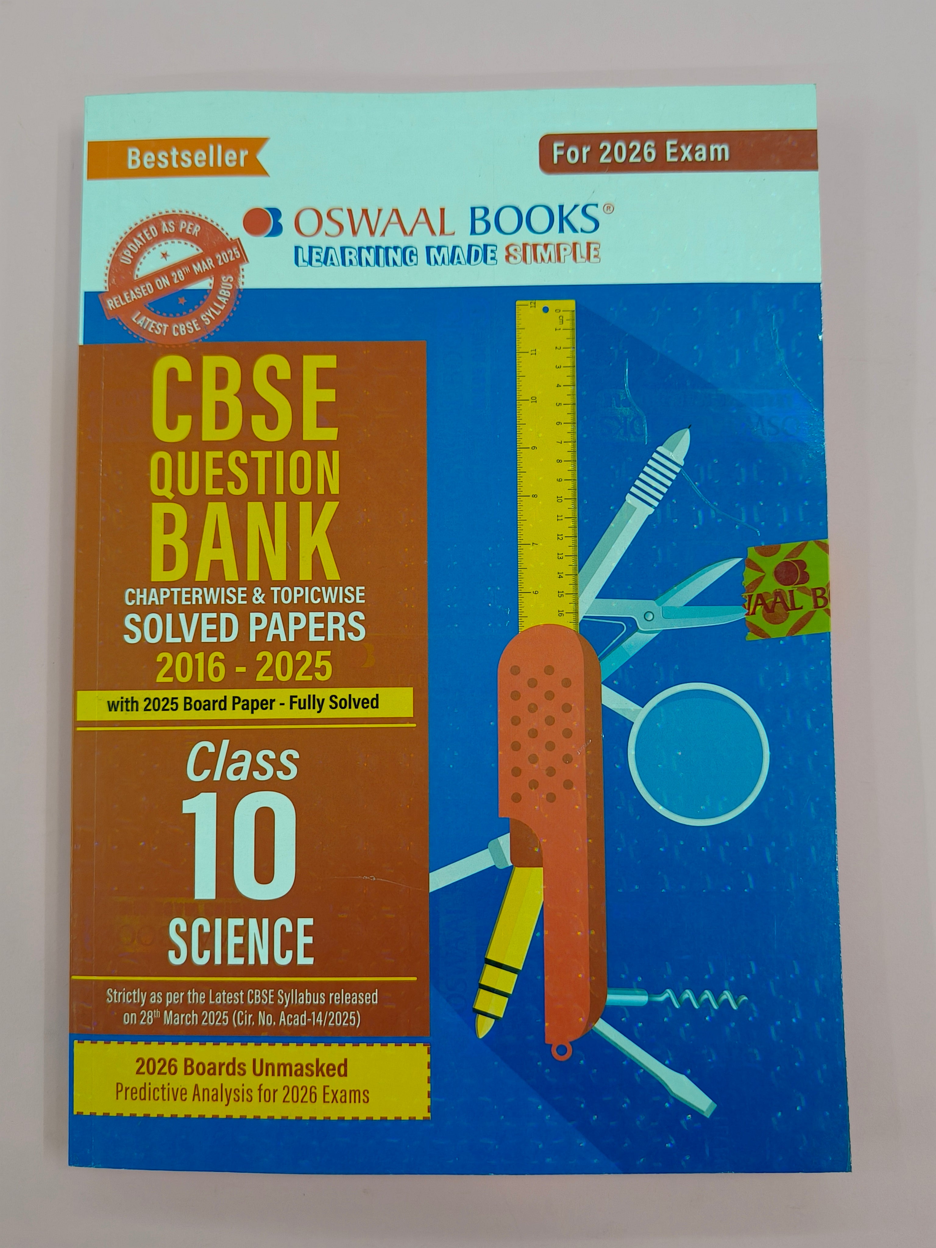 Oswaal CBSE Question Bank Science For Class 10 | Based On Latest CBSE Syllabus with 800+ Questions | Chapterwise and Topicwise SOLVED PAPERS With Mind Maps & Revision Notes For 2026 Exam
