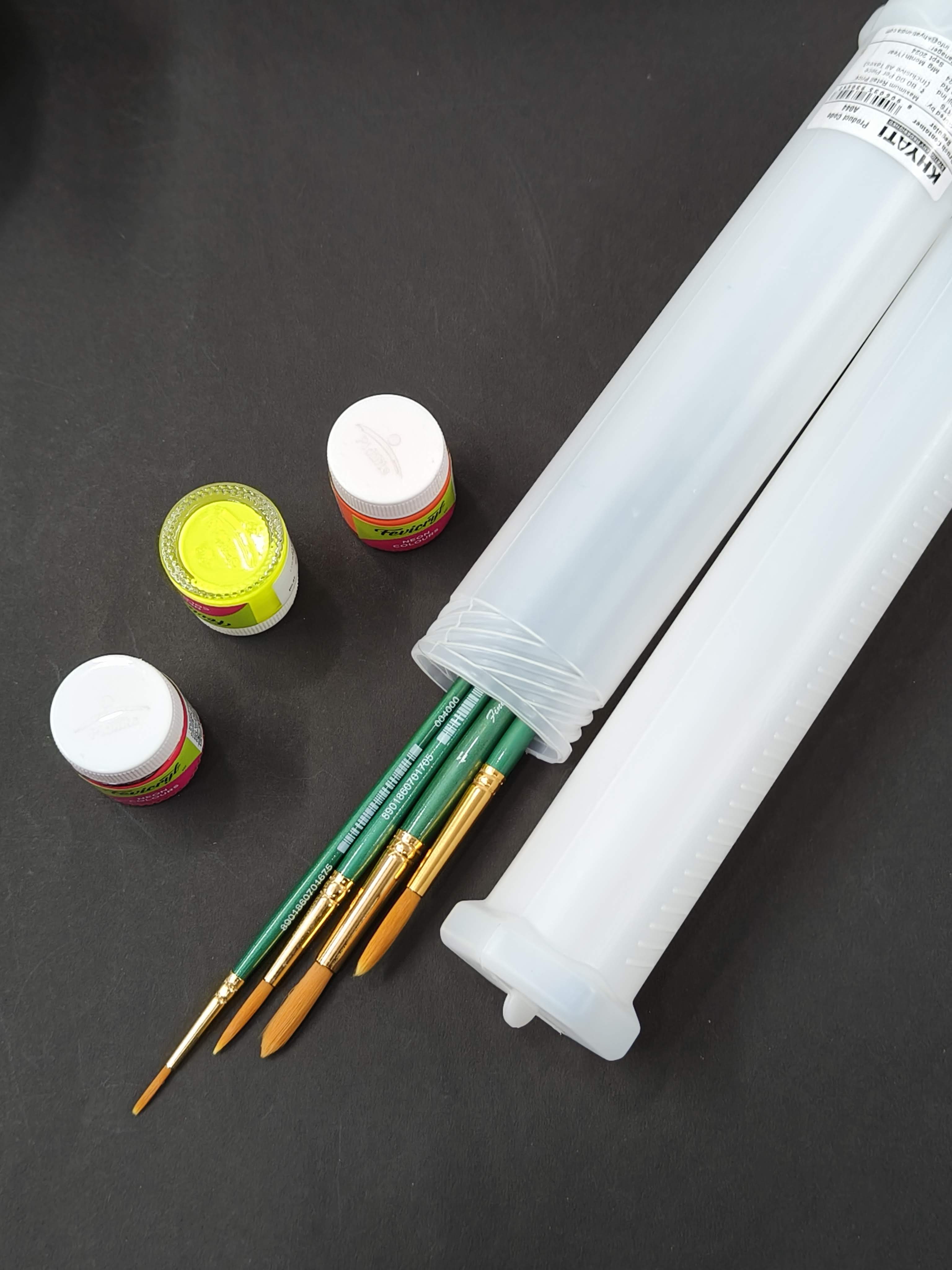 Khyati Plastic Painting Brush Box for Painting Brush Holder Container