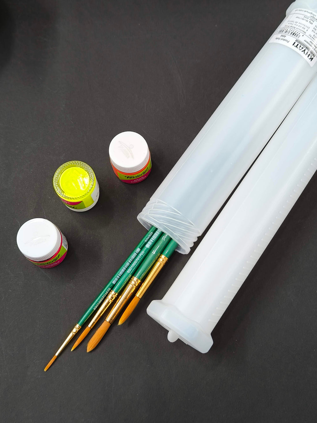 Khyati Plastic Painting Brush Box for Painting Brush Holder Container